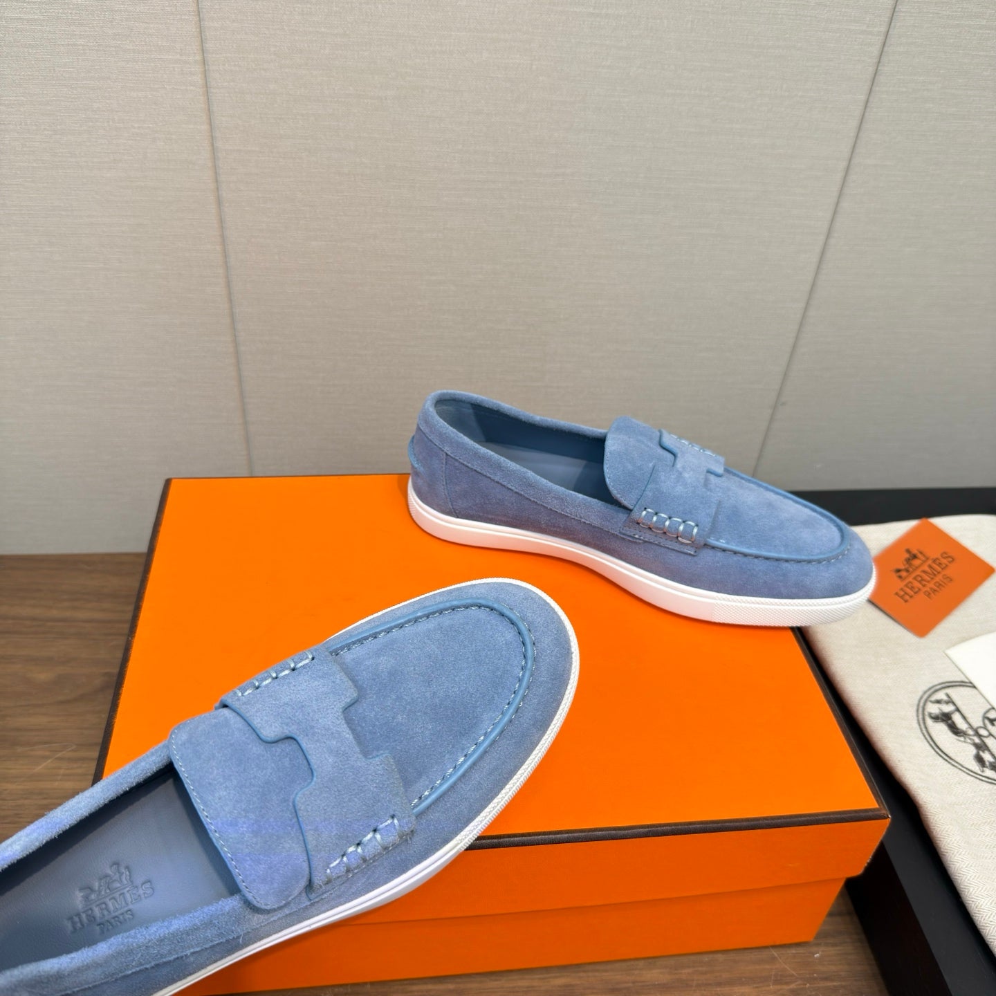 HM 25 Loafers Blue Cowhide 329175