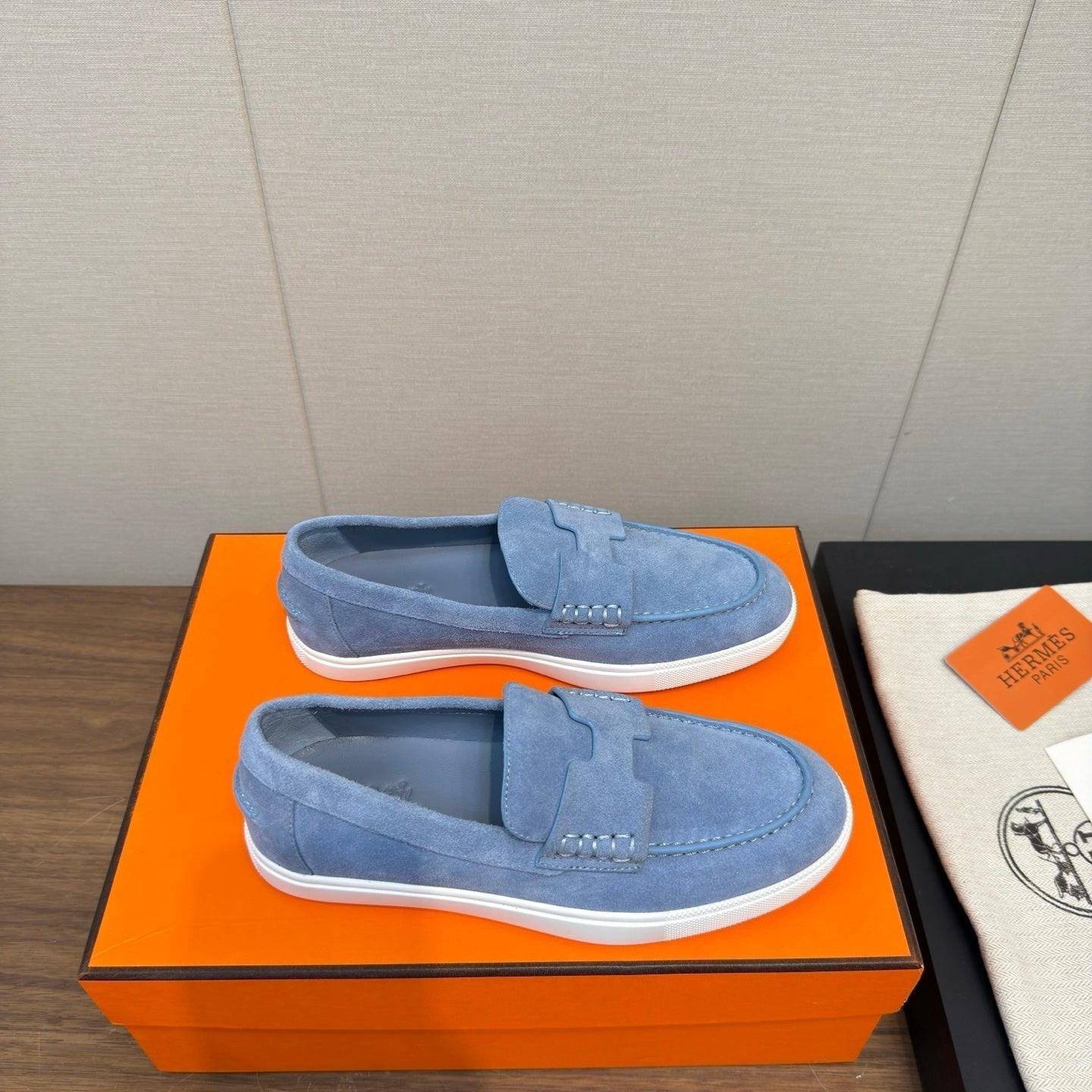 HM 25 Loafers Blue Cowhide 329175