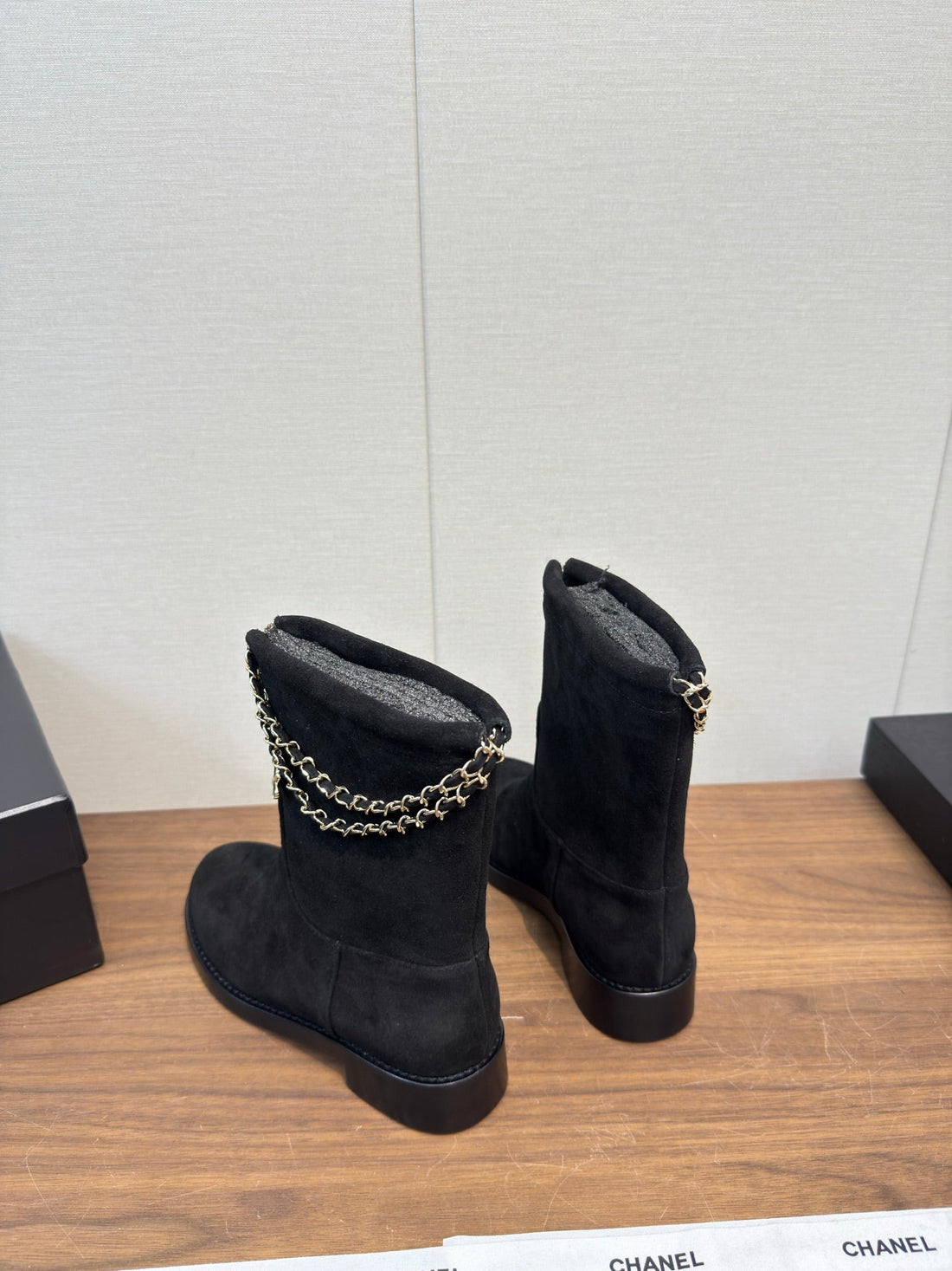 Chanel 25 Boot Black Suede 465610