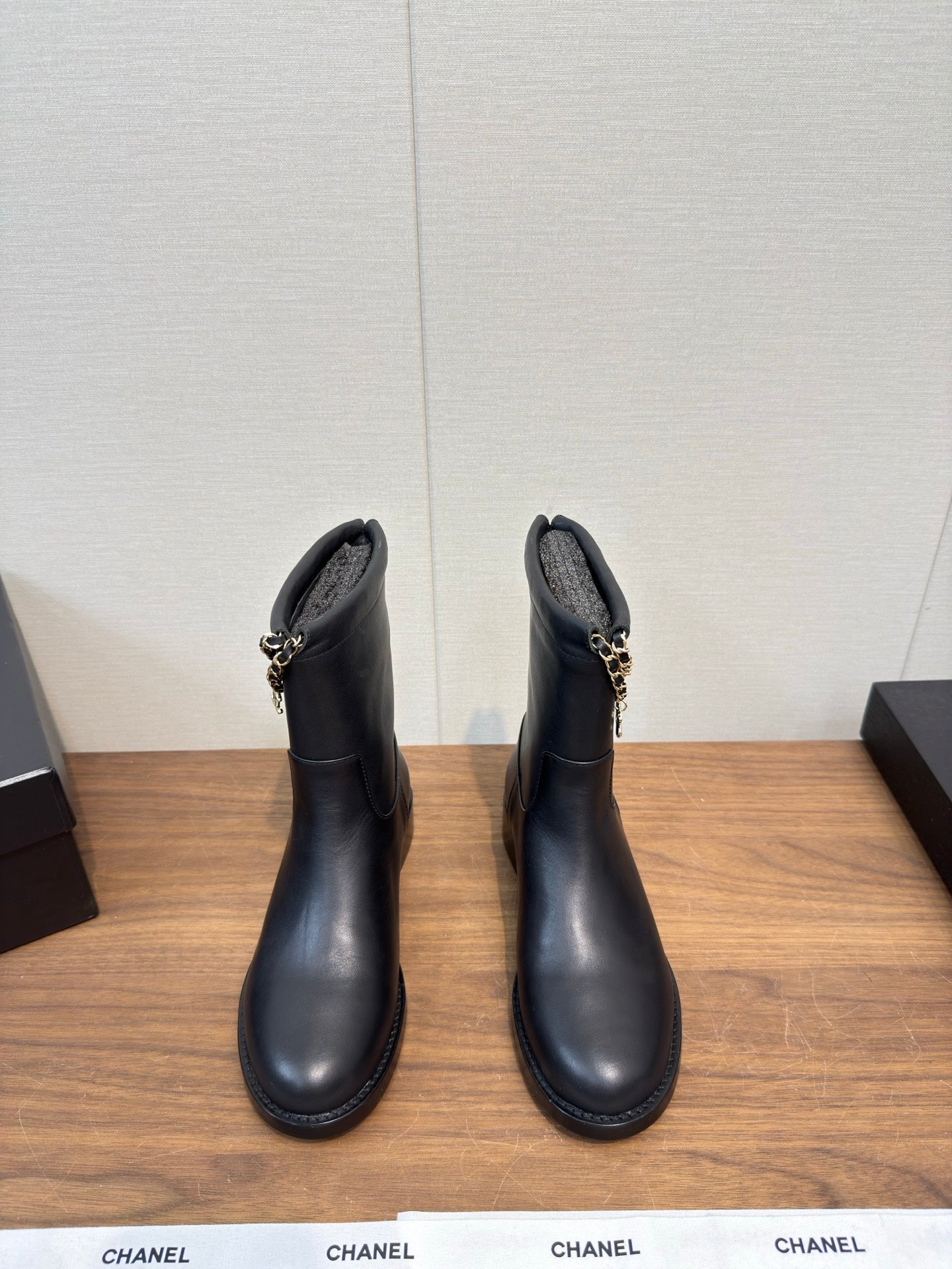 Chanel 25 Boot Black Calfskin 465613