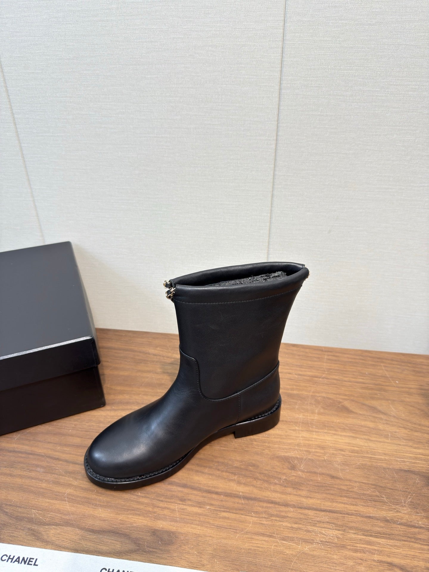Chanel 25 Boot Black Calfskin 465613