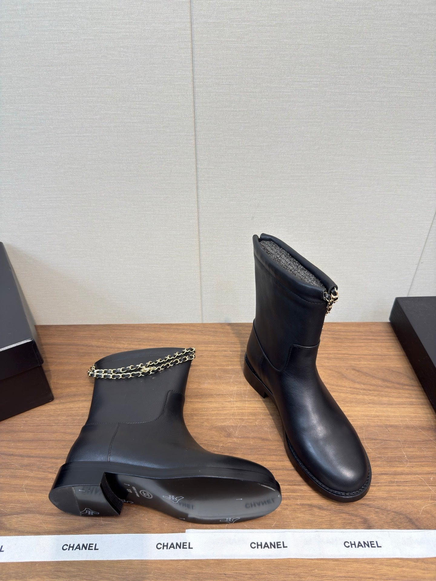 Chanel 25 Boot Black Calfskin 465613