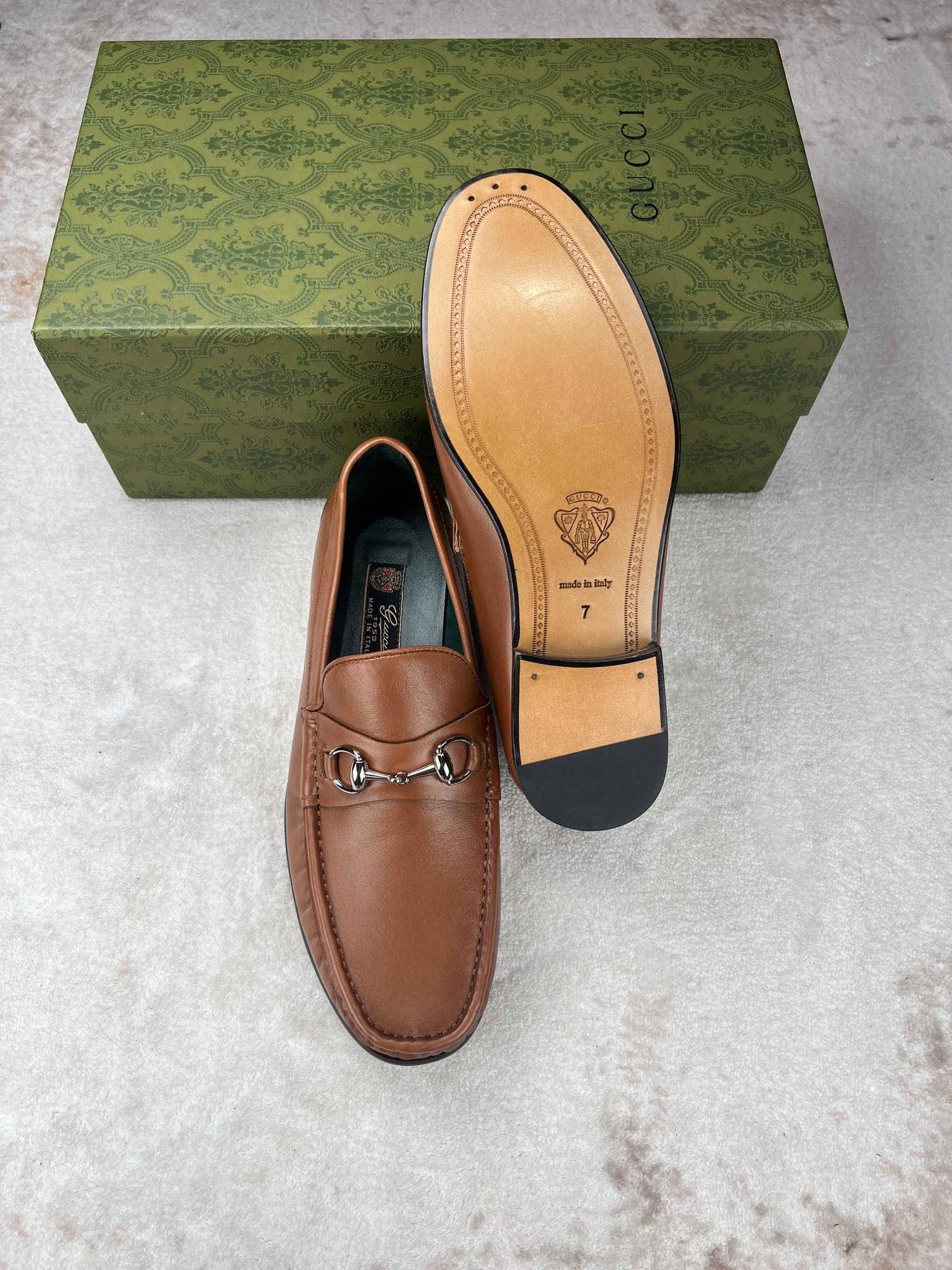 GG Men's Horsebit Loafer Brown Calfskin 529093