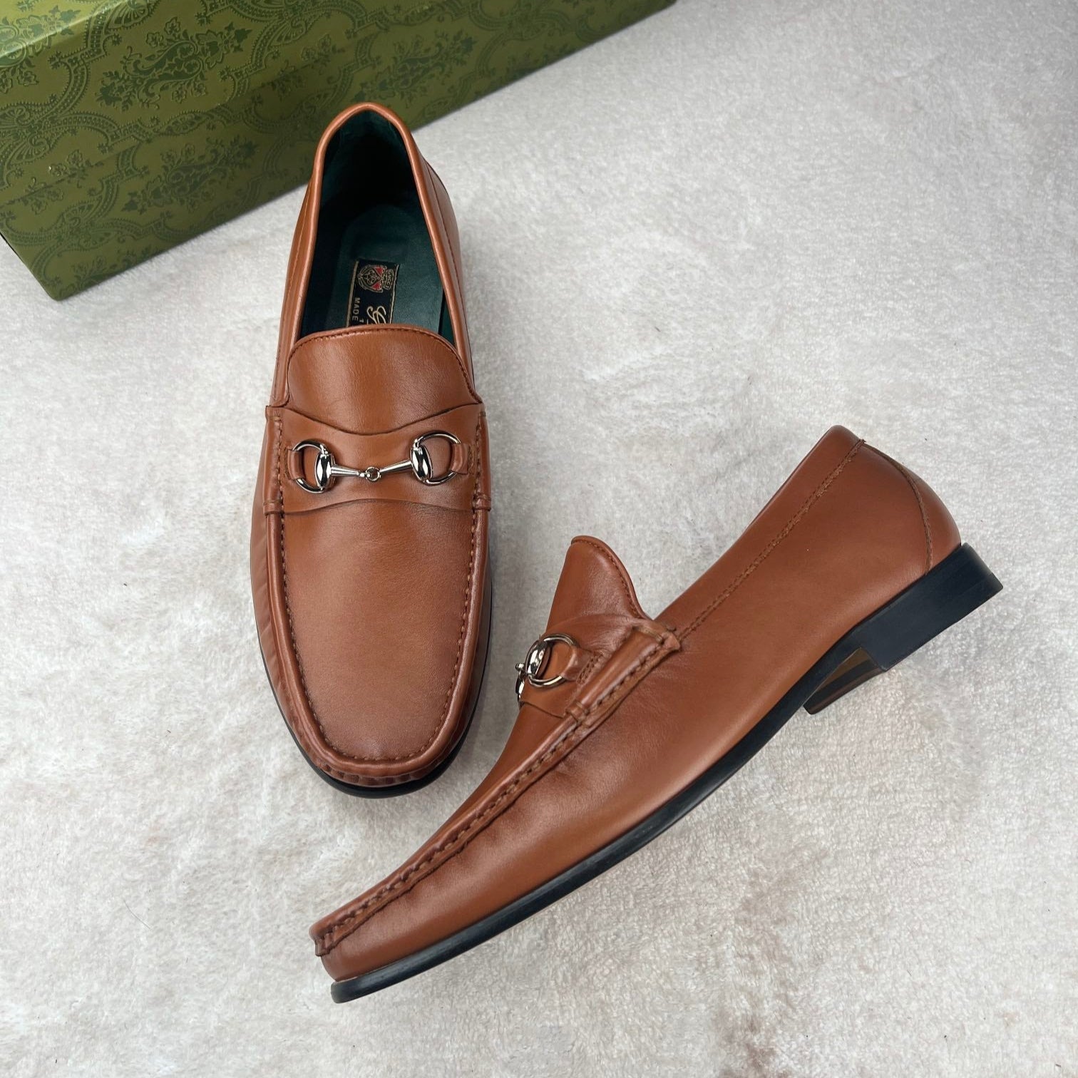 GG Men's Horsebit Loafer Brown Calfskin 529093