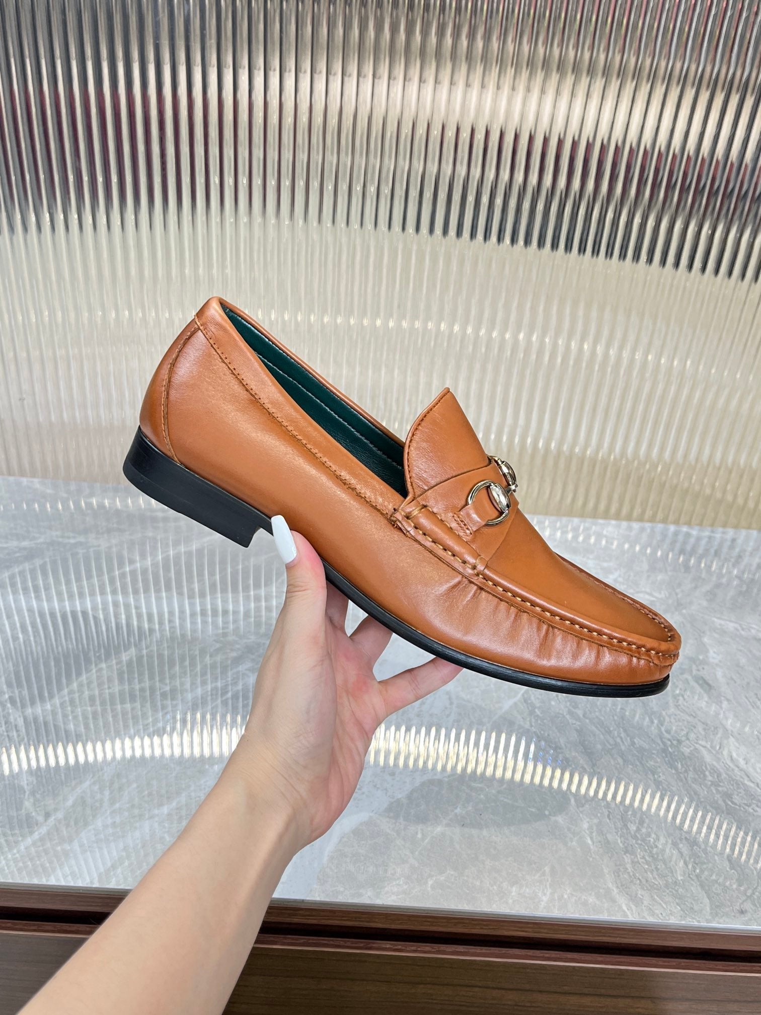 GG Men's Horsebit Loafer Brown Calfskin 523976