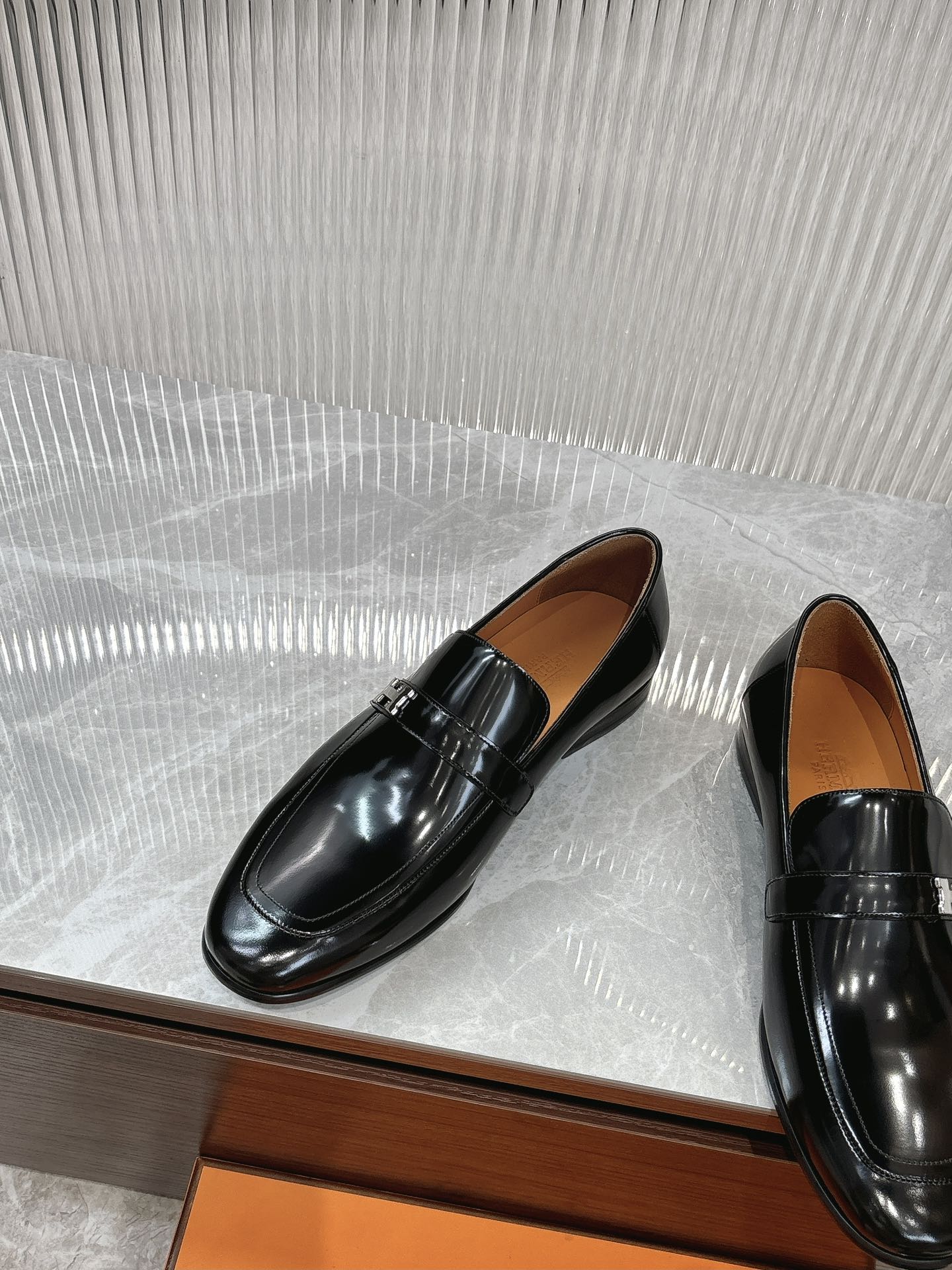 HM Men's Loafer Black Patent Leather 524036