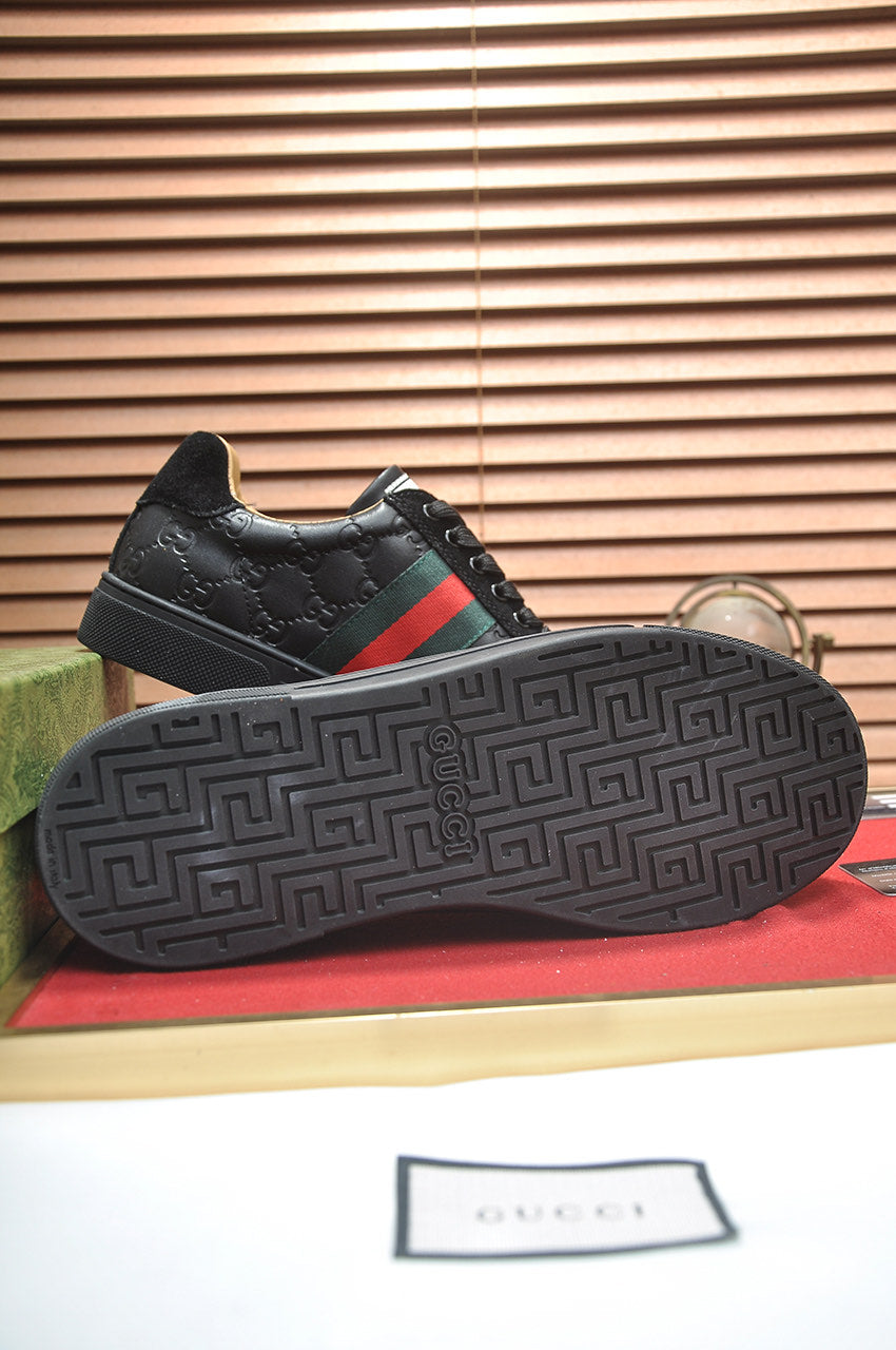 GG Men's ACE Sneaker Black Suede Sheepskin 526170