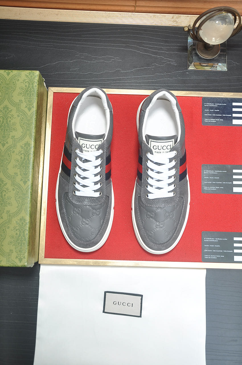 GG Men's ACE Sneaker Grey Suede Sheepskin 526171