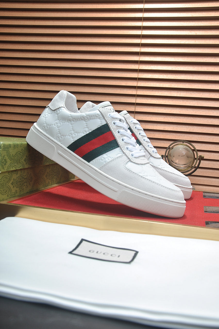 GG Men's ACE Sneaker White Suede Sheepskin 526172