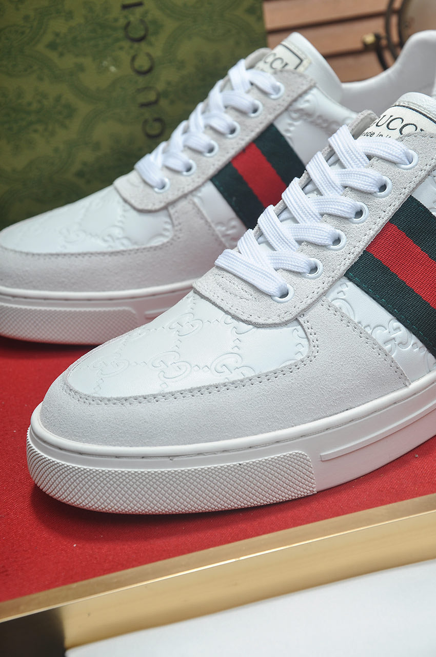 GG Men's ACE Sneaker White Suede Sheepskin 526172