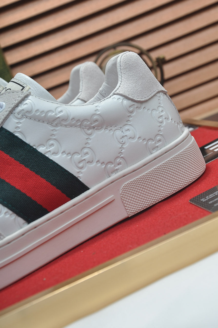 GG Men's ACE Sneaker White Suede Sheepskin 526172