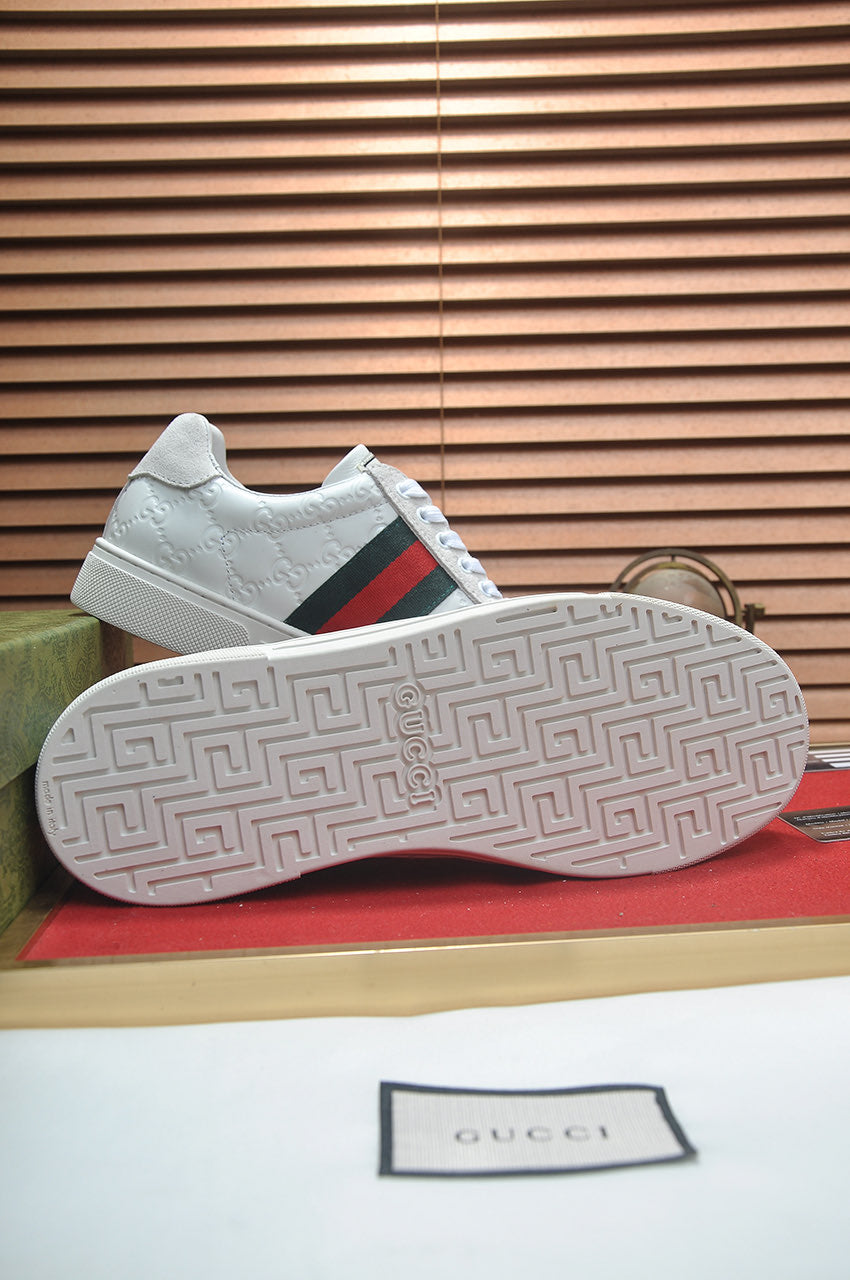 GG Men's ACE Sneaker White Suede Sheepskin 526172