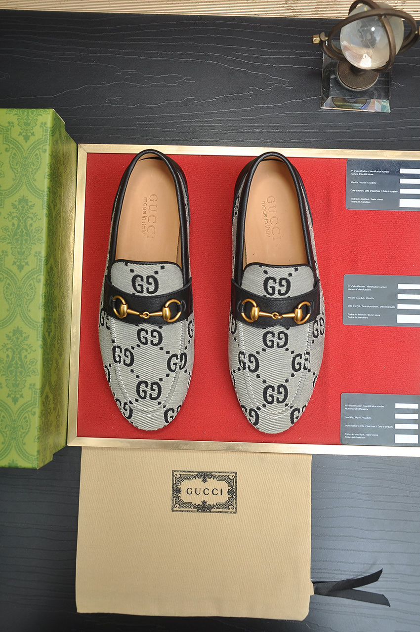 GG Men's Jordaan Loafer Black Grey Canvas 600720
