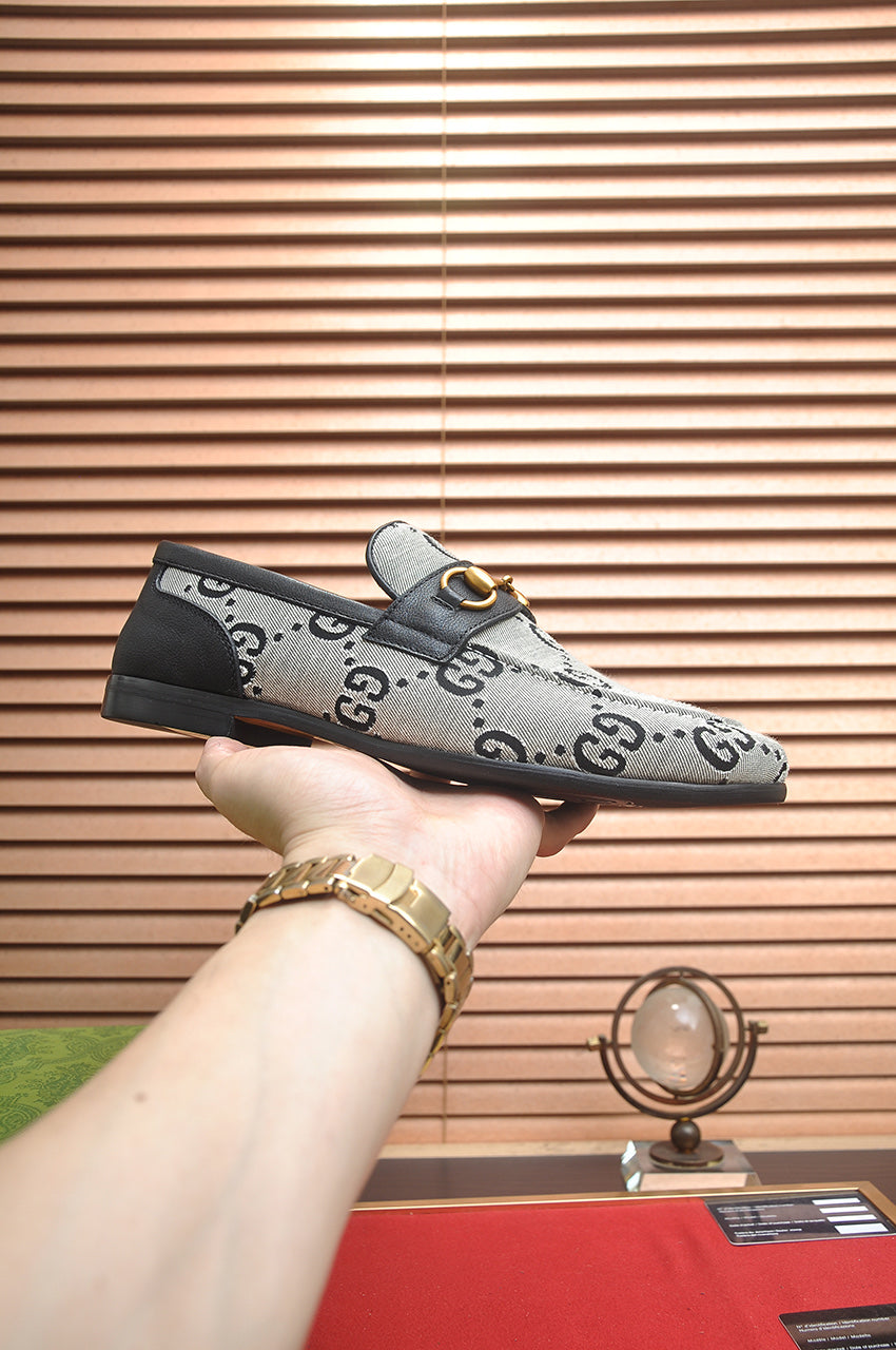 GG Men's Jordaan Loafer Black Grey Canvas 600720