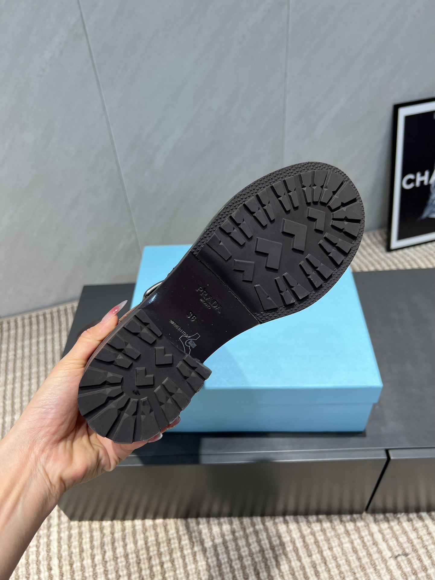 Prada 25 Boot 30mm Black Chocolate Cowhide 501664