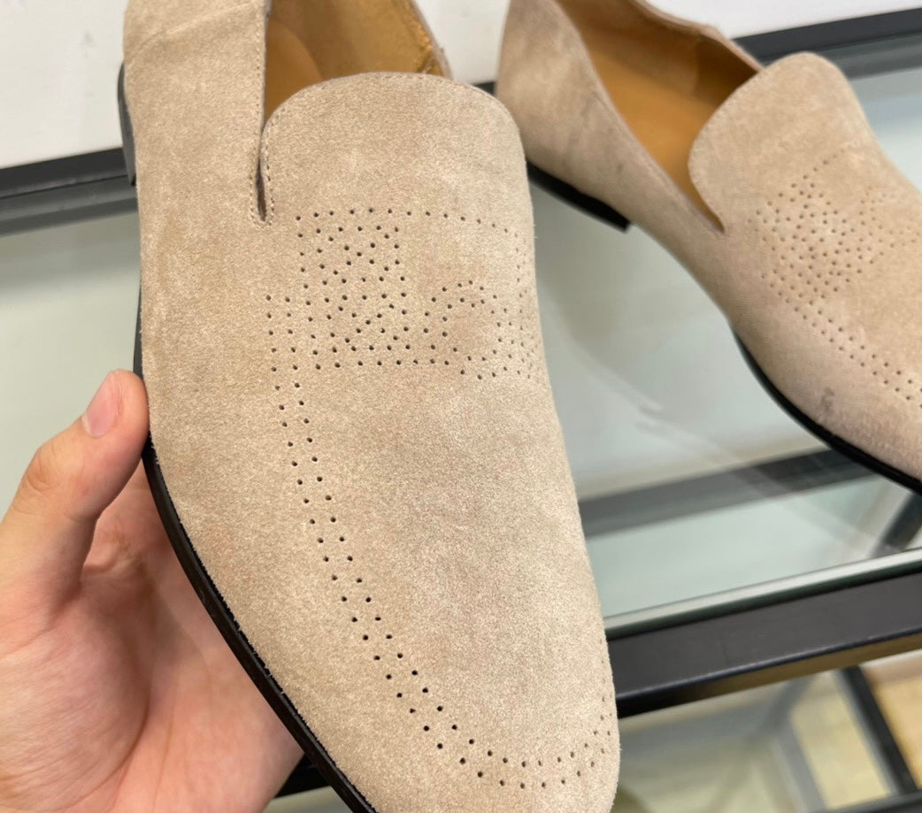 HM Men's Loafer Beige Suede 603628