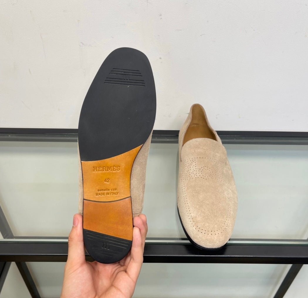 HM Men's Loafer Beige Suede 603628