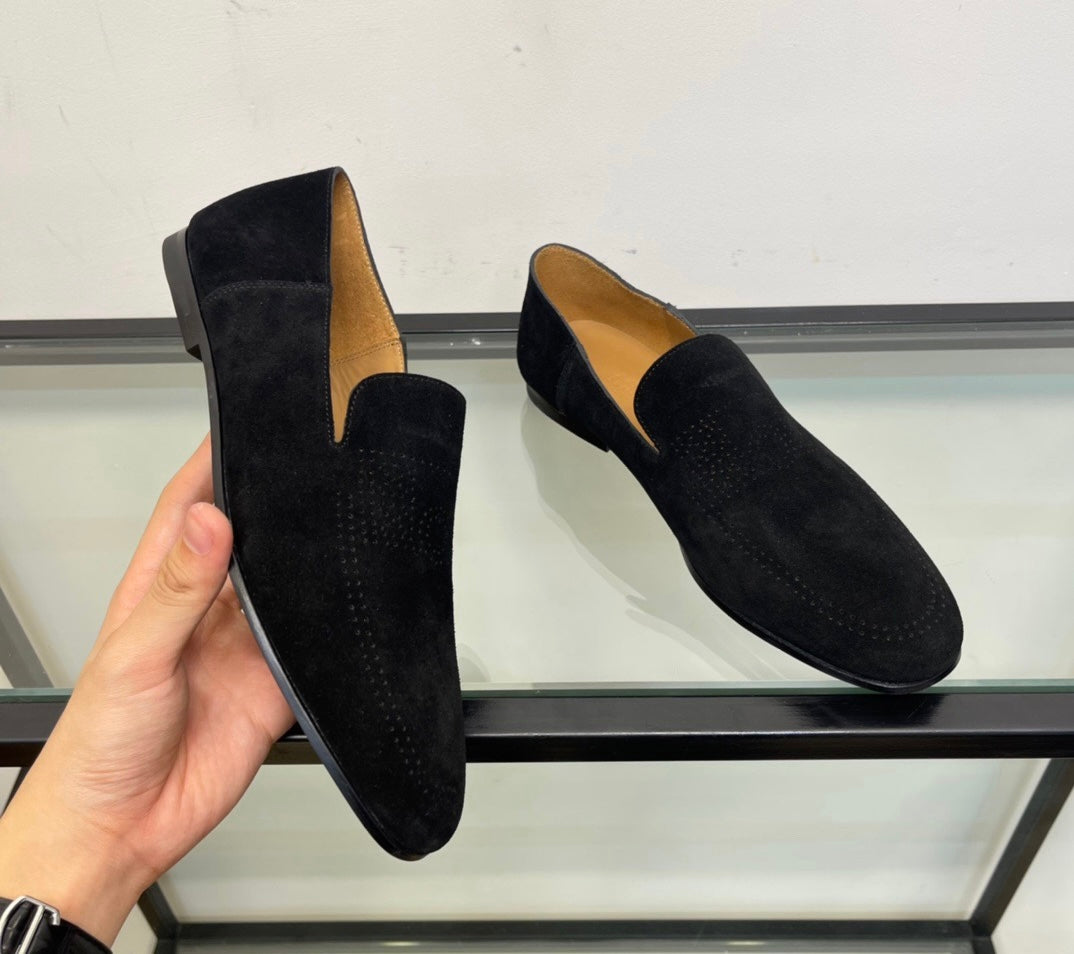 HM Men's Loafer Black Suede 603629