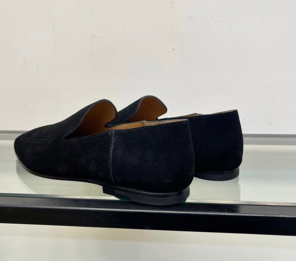 HM Men's Loafer Black Suede 603629