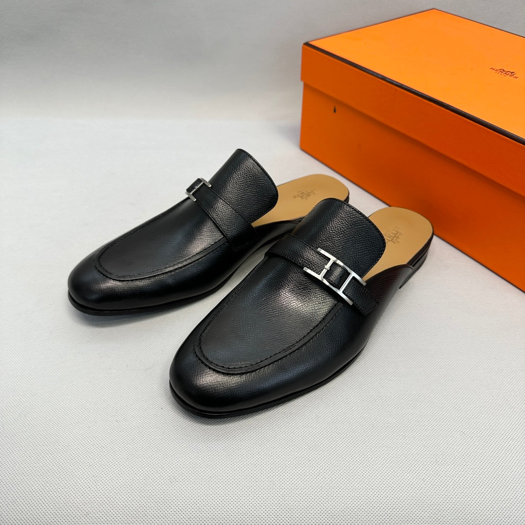 HM Men's Mule Black Sheepskin 640281