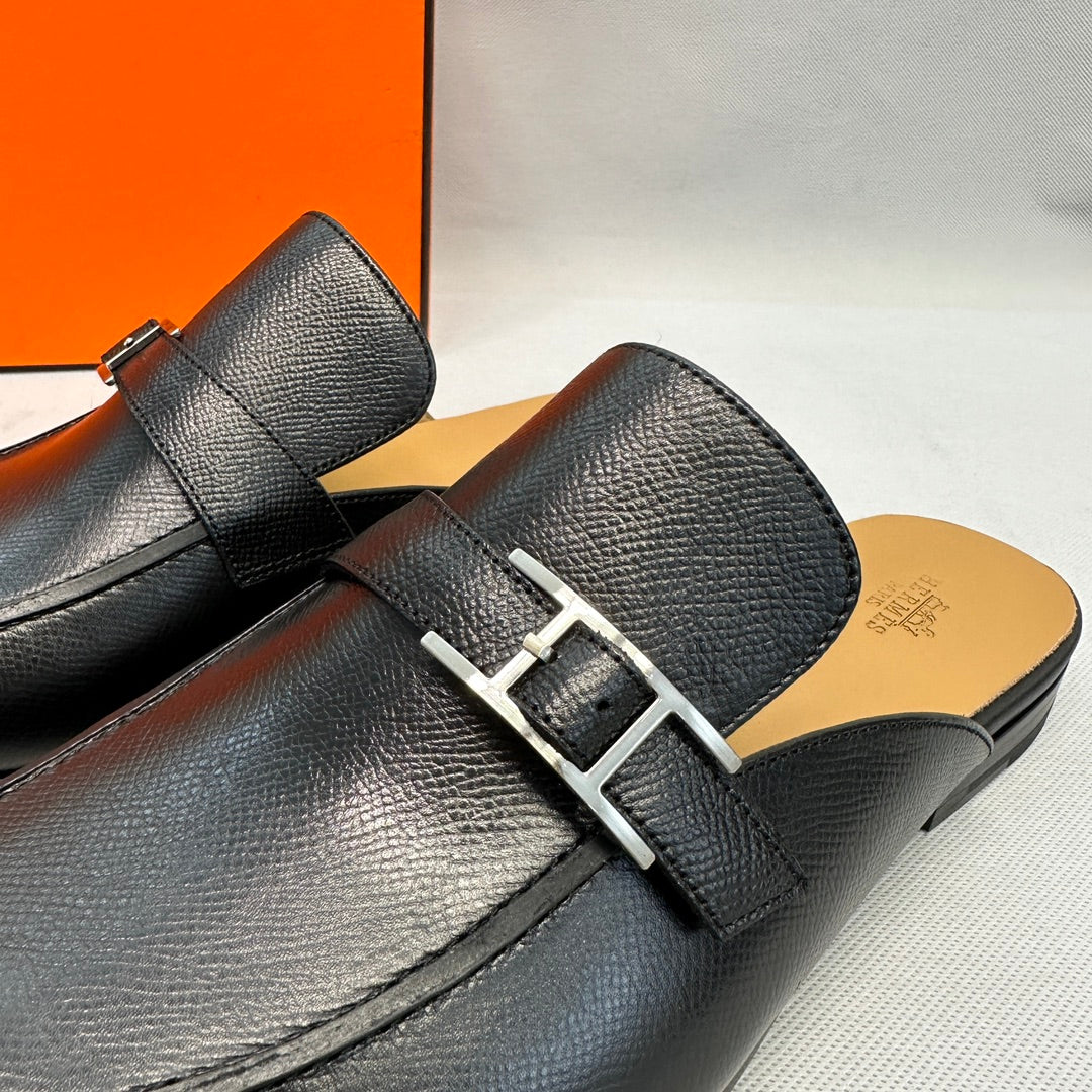 HM Men's Mule Black Sheepskin 640281