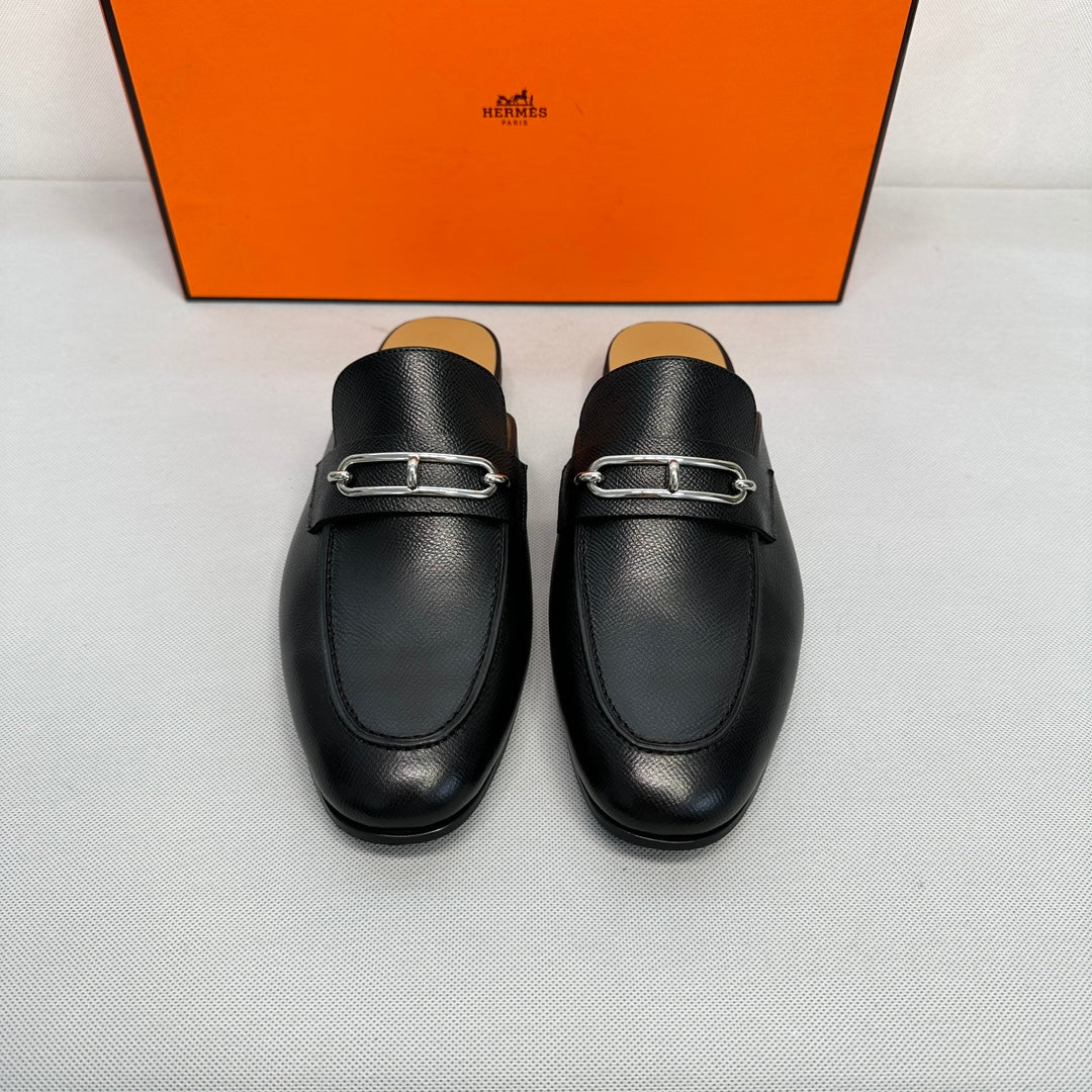 HM Men's Colette Mule Black Sheepskin 640280