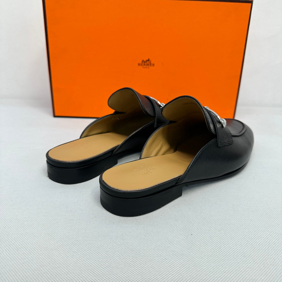 HM Men's Colette Mule Black Sheepskin 640280