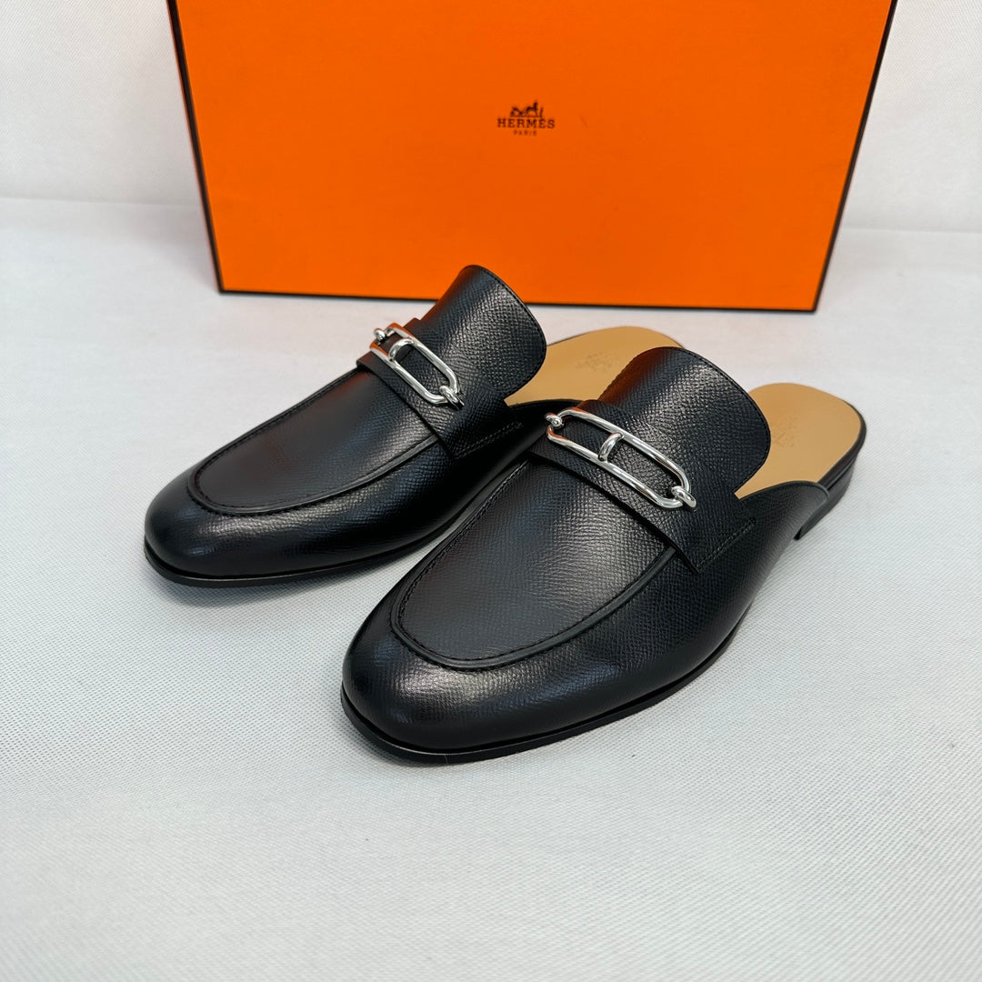 HM Men's Colette Mule Black Sheepskin 640280