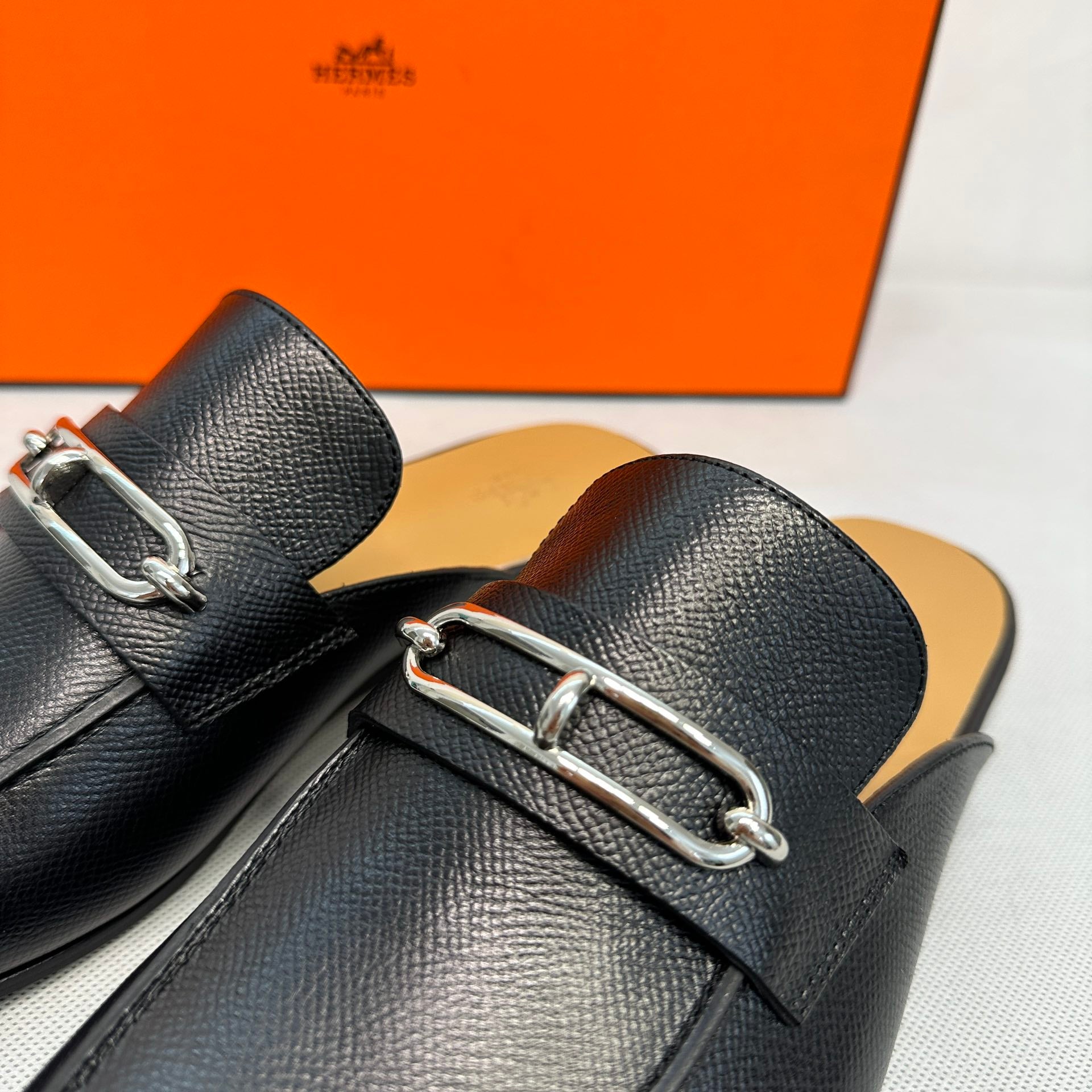 HM Men's Colette Mule Black Sheepskin 640280