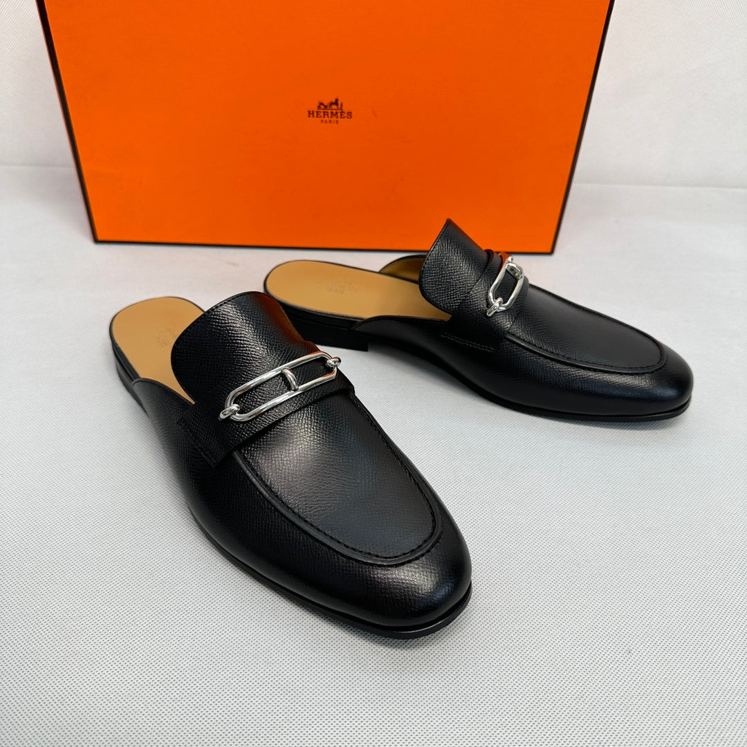 HM Men's Colette Mule Black Sheepskin 640280