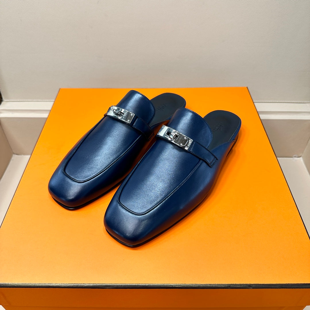 HM Men's Oz Mule Blue Calfskin 640285