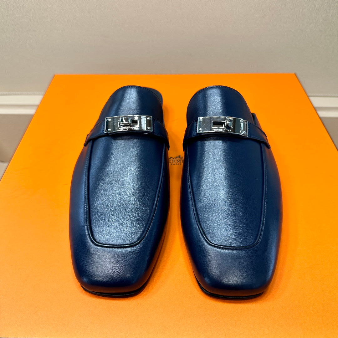 HM Men's Oz Mule Blue Calfskin 640285