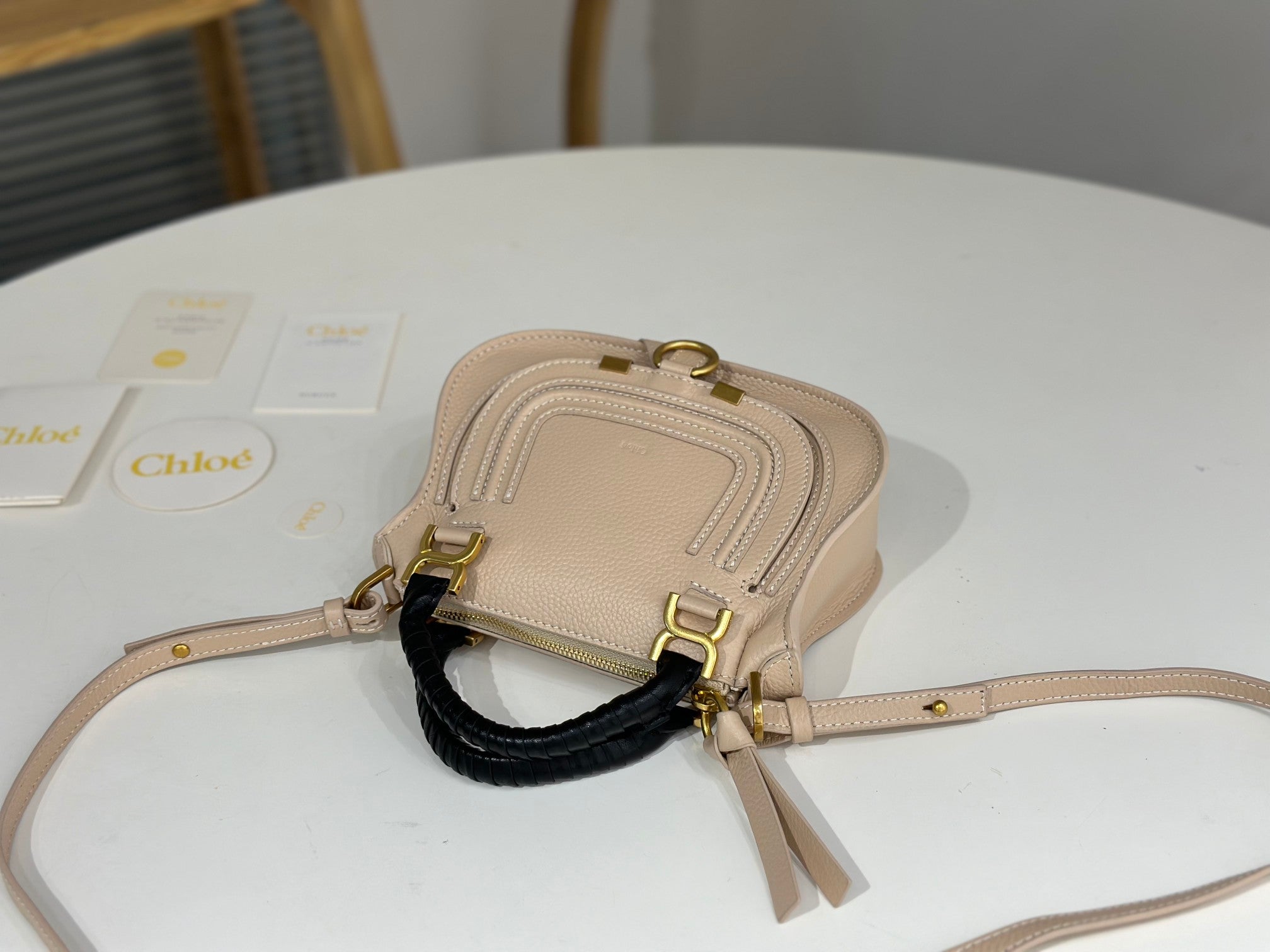 Chloe Marcie Small Bag Light Beige Calfskin