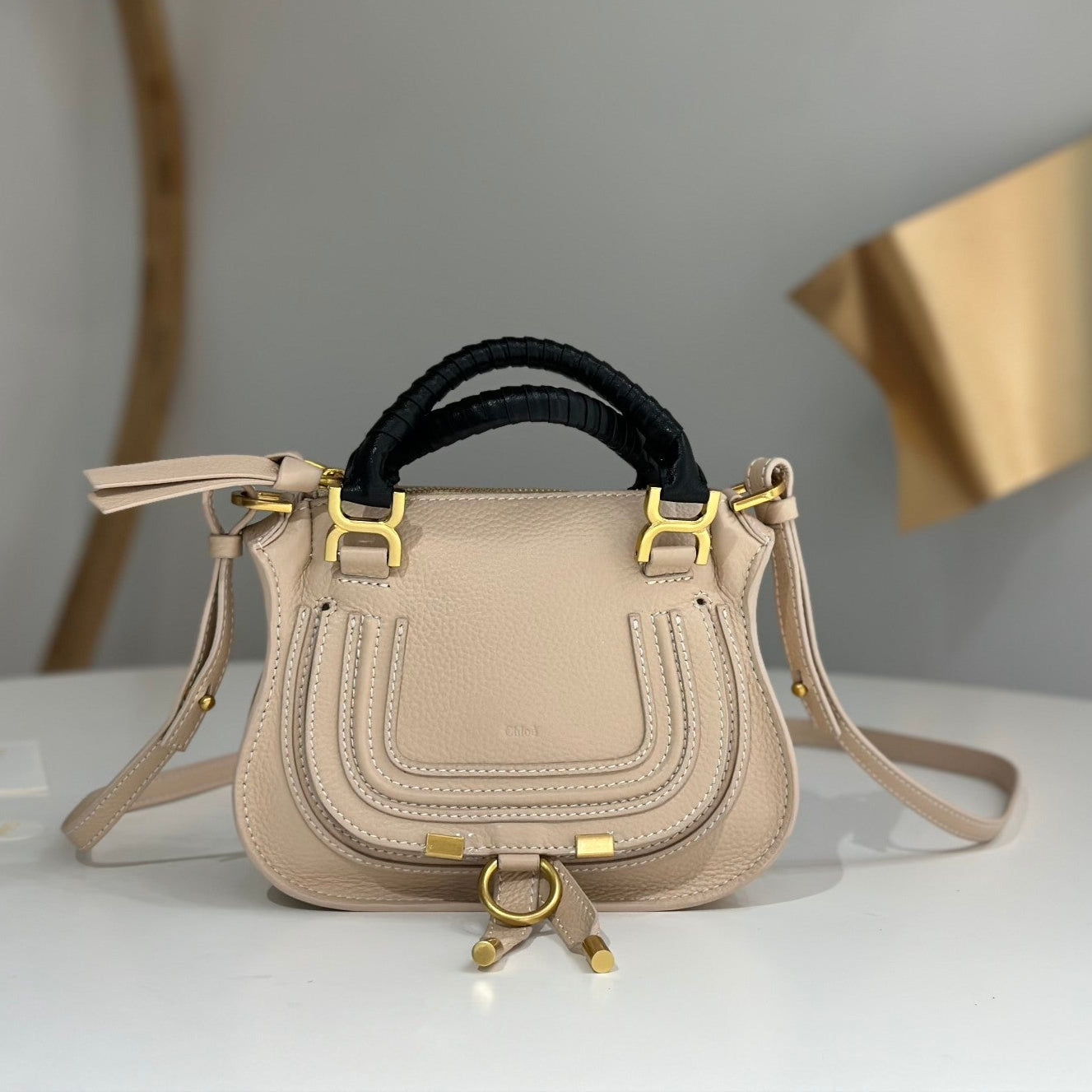 Chloe Marcie Small Bag Light Beige Calfskin