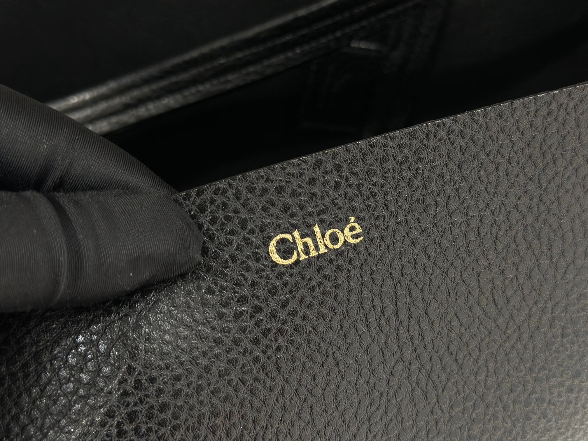 Chloe Spin Large Bag Black Calfskin