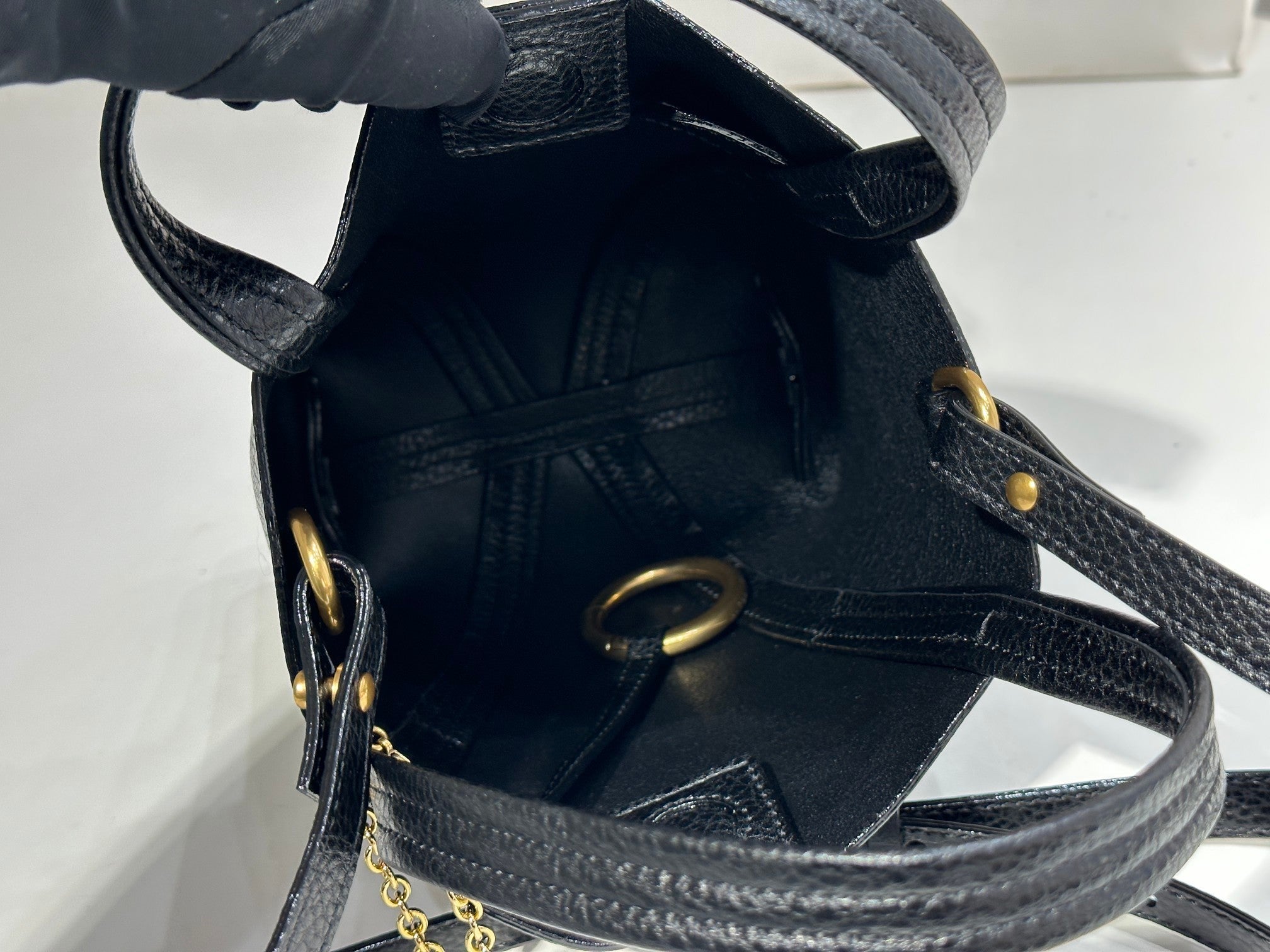 Chloe Spin Small Bag Black Calfskin
