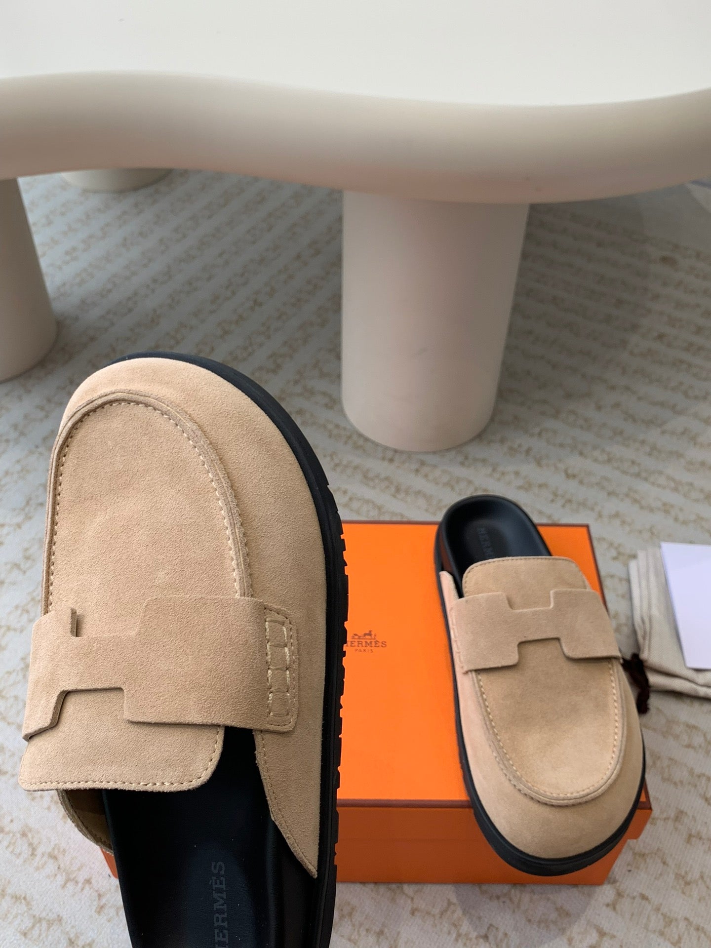 G0 MULE PASTEL PINK SUEDE