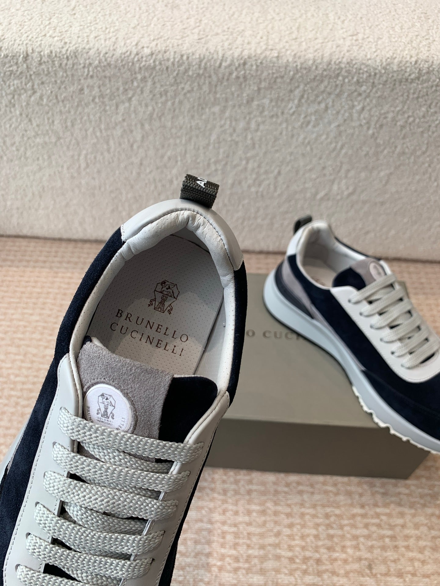 CL 25C Brunello Cucinelli Navy Blue Sneaker Suede 298883