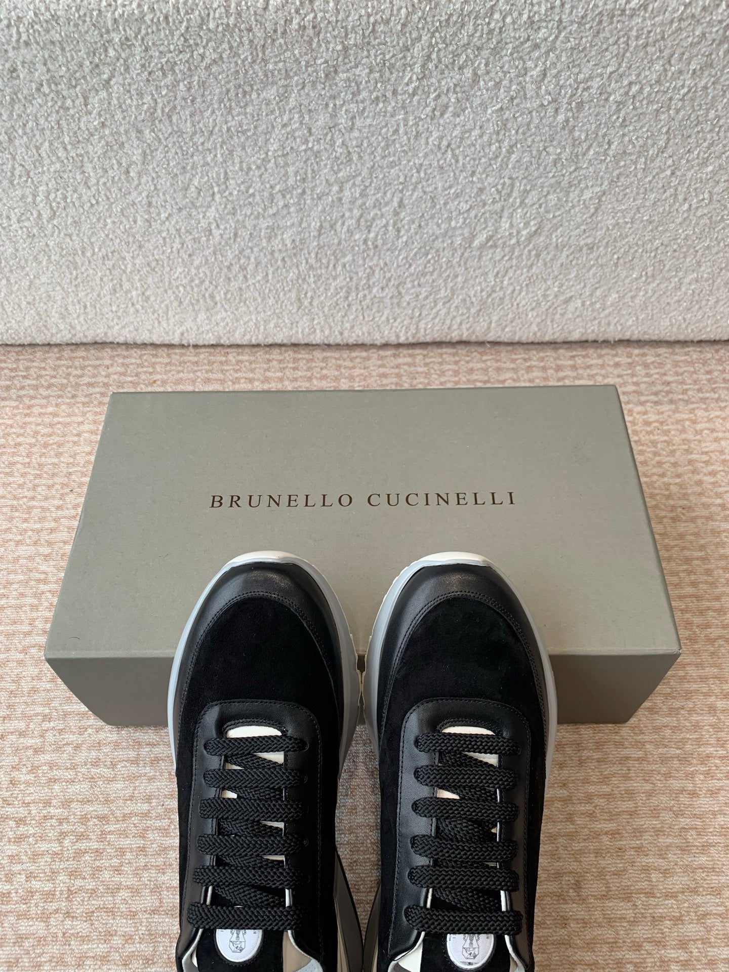 CL 25C Brunello Cucinelli Black Sneaker Suede 298884