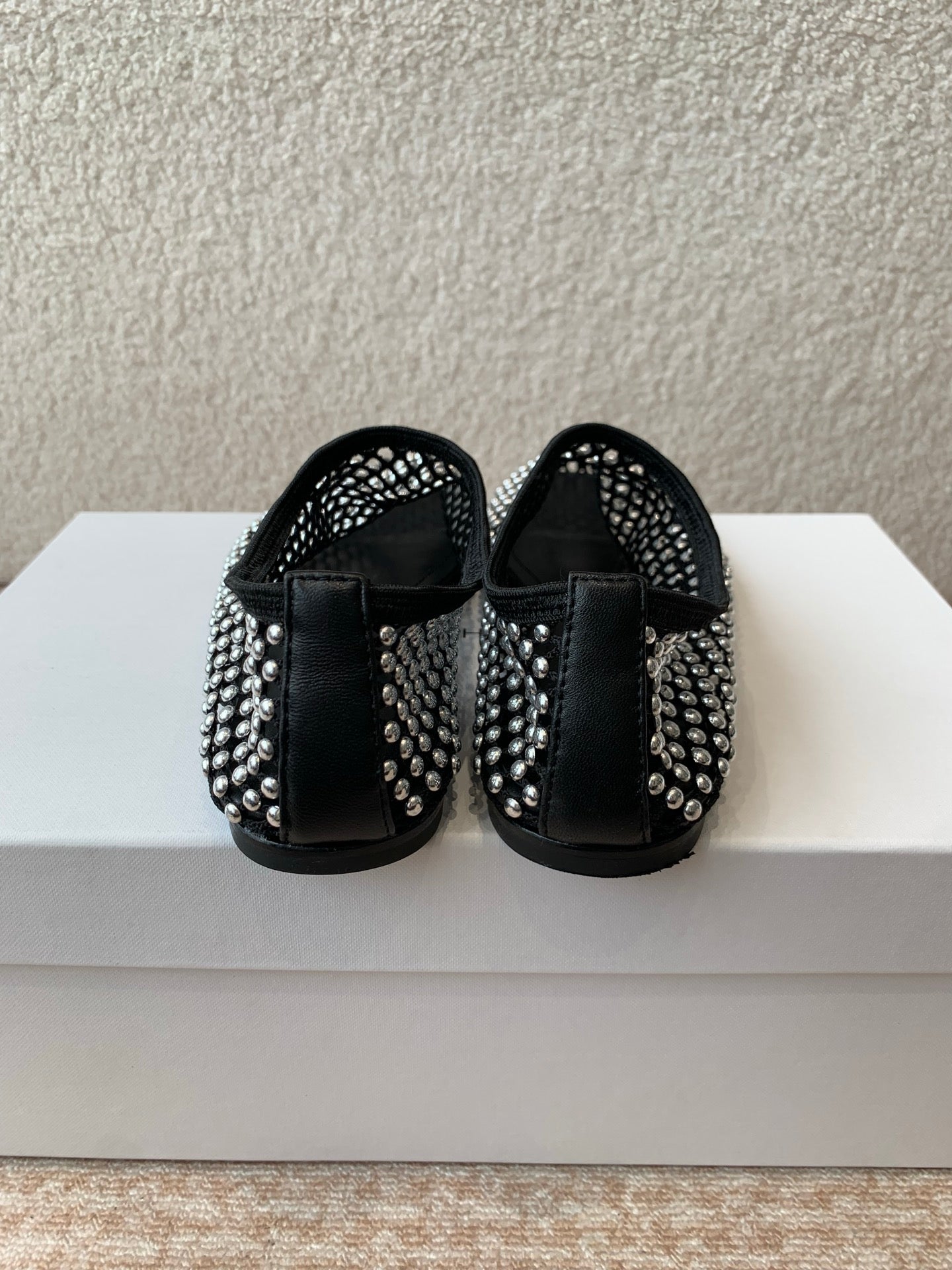 CL 25 Ballet Flats Black Silver Mesh Hot Diamond 345530