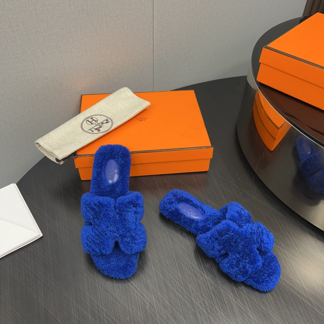 HM Oran Sandal Dark Blue Wool  952304