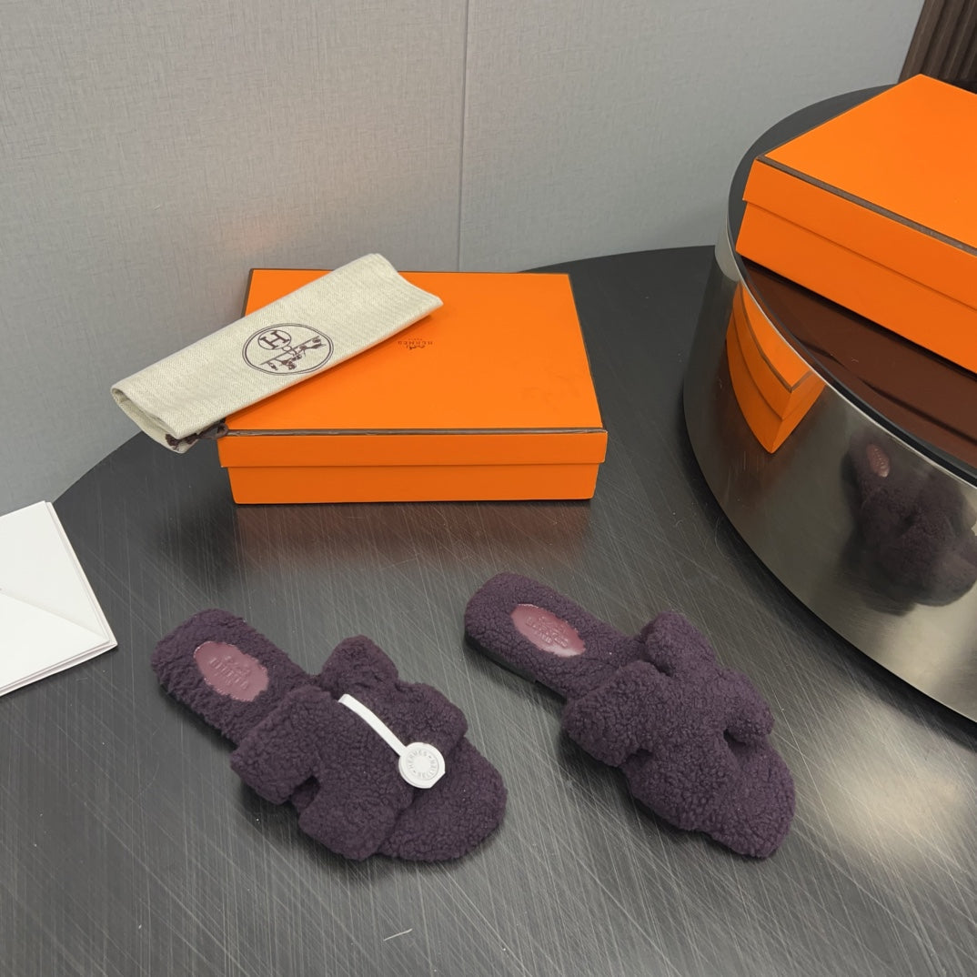 HM Oran Sandal Deep Purple Wool  952306