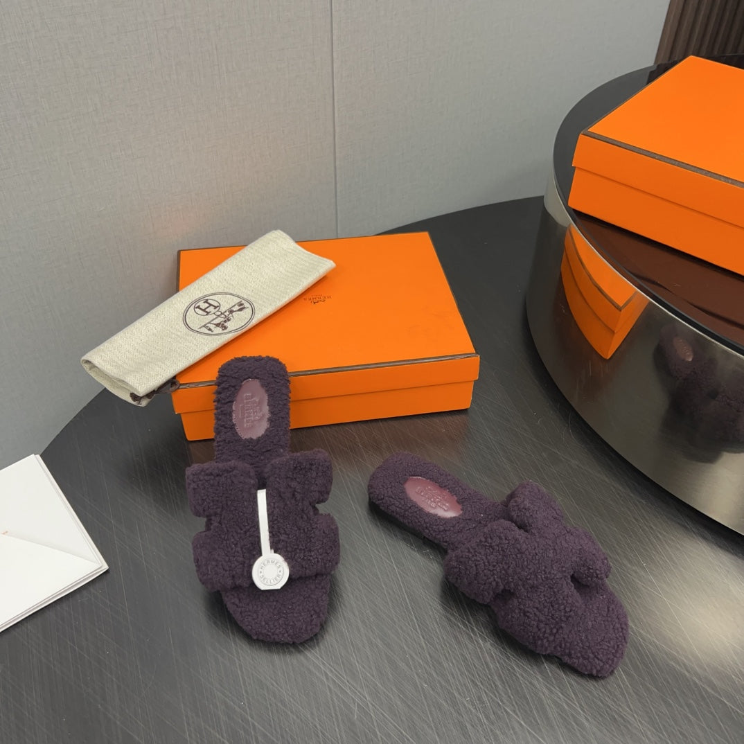 HM Oran Sandal Deep Purple Wool  952306