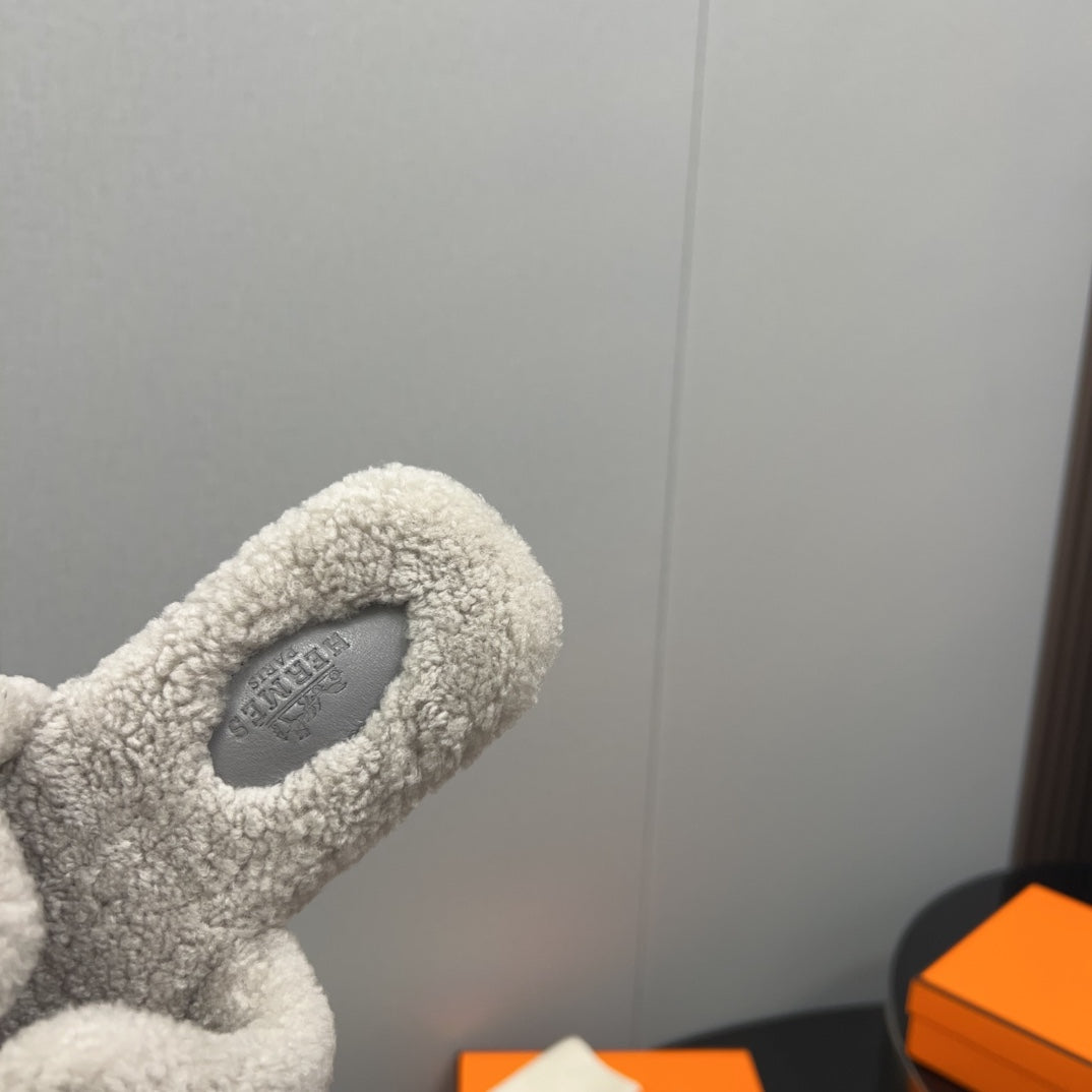 HM Oran Sandal Light Grey Wool  952308