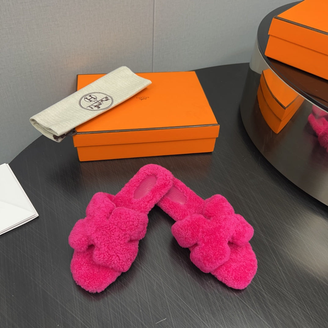 HM Oran Sandal Deep Pink Wool  952310