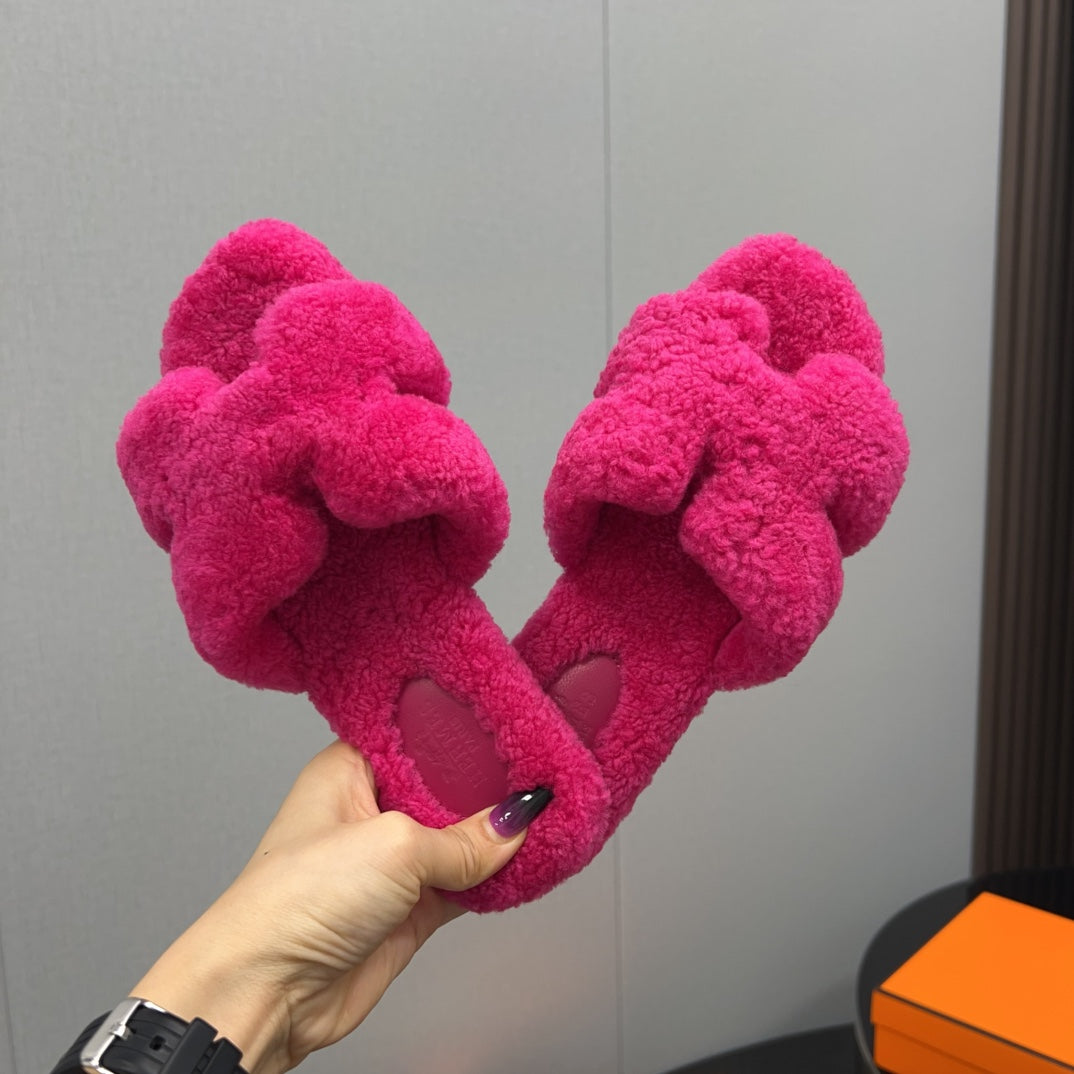 HM Oran Sandal Deep Pink Wool  952310