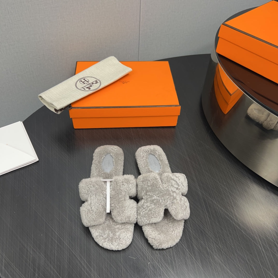 HM Oran Sandal Grey Wool  952314