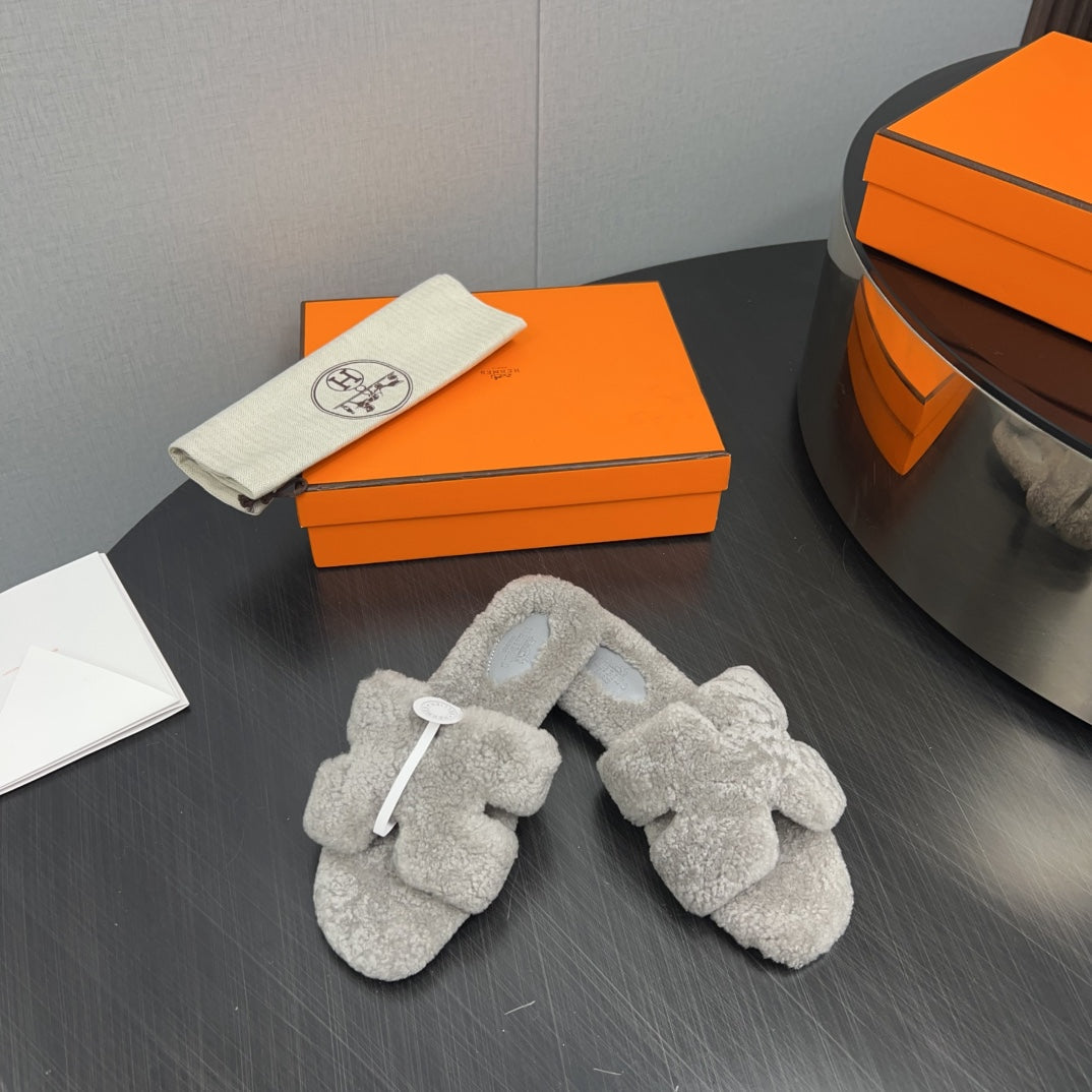 HM Oran Sandal Grey Wool  952314