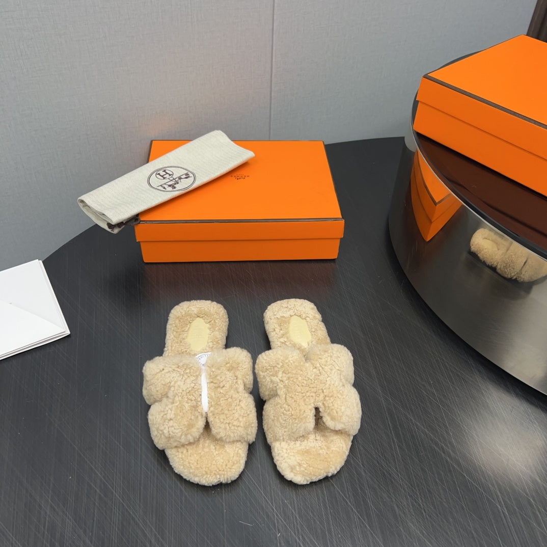 HM Oran Sandal Beige Wool 952318