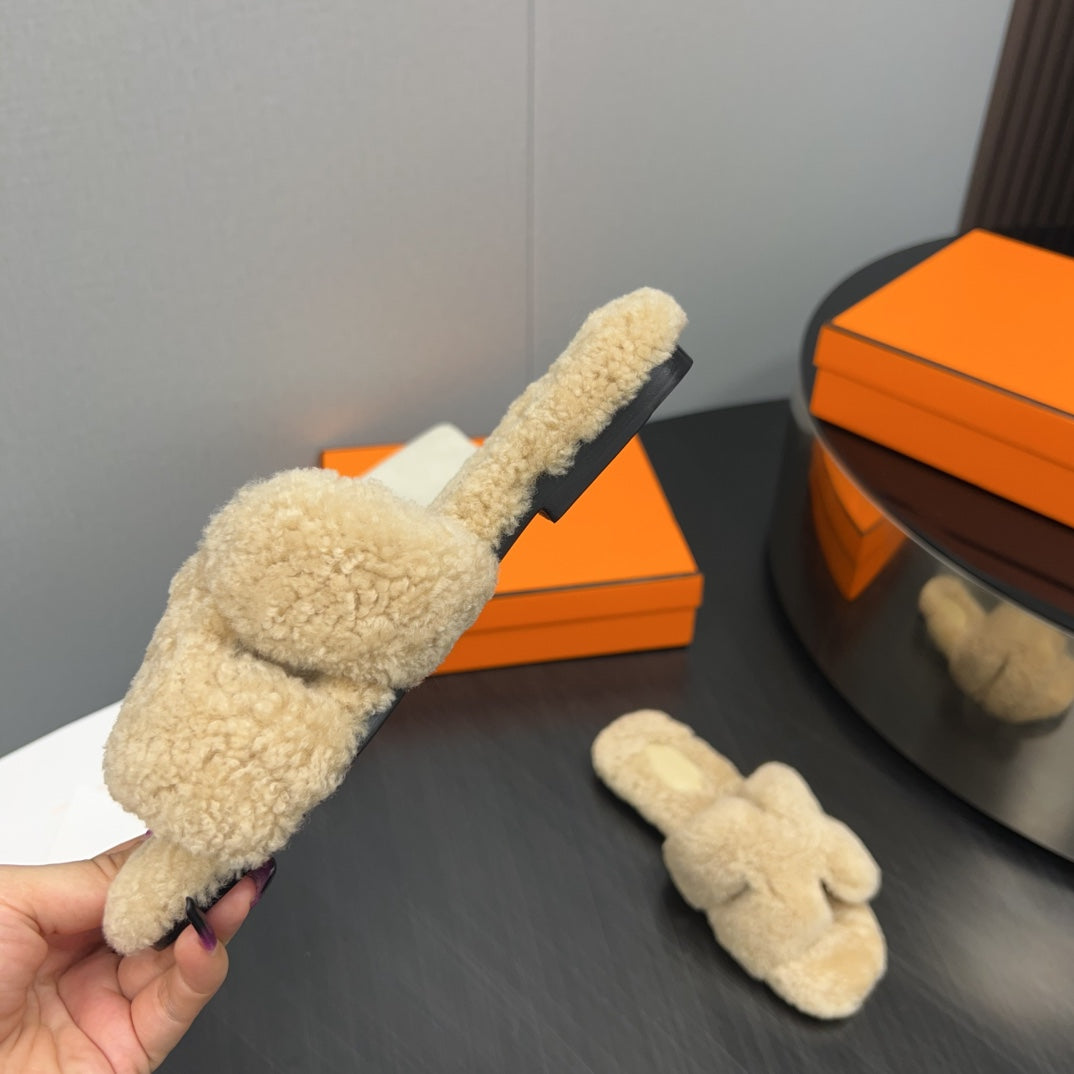 HM Oran Sandal Beige Wool 952318